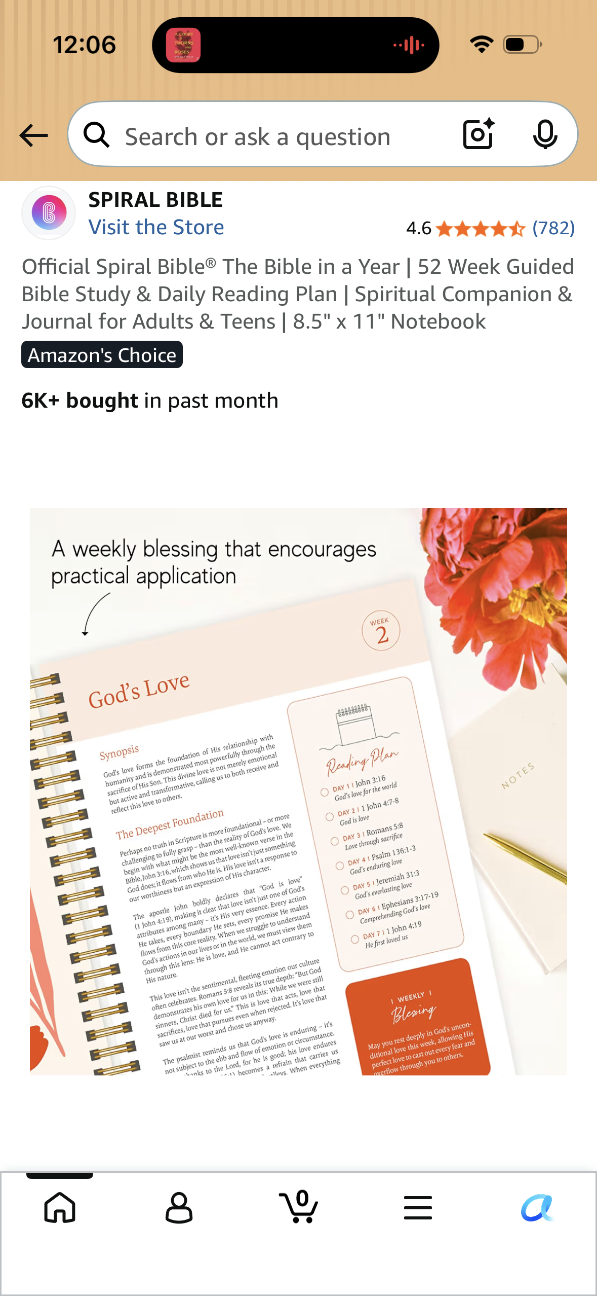 Official Spiral Bible® The Bible in a Year | 52 Week Guided Bible Study & Daily Reading Plan | Spiritual Companion & Journal for Adults & Teens | 8.5" x 11" Notebook