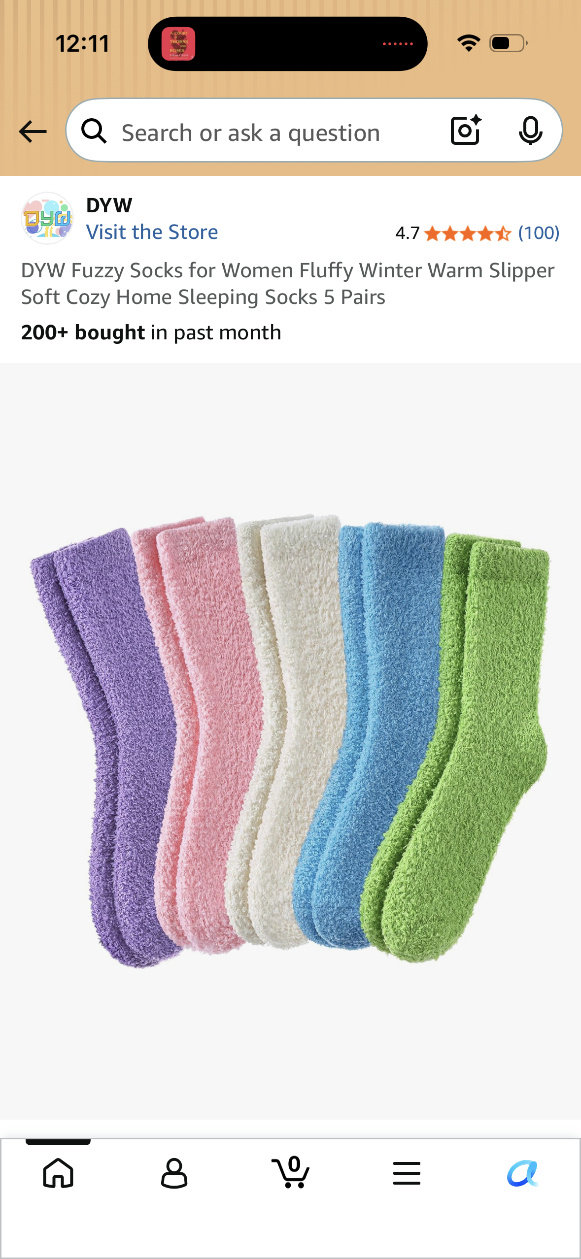 DYW Fuzzy Socks for Women Fluffy Winter Warm Slipper Soft Cozy Home Sleeping Socks 5 Pairs