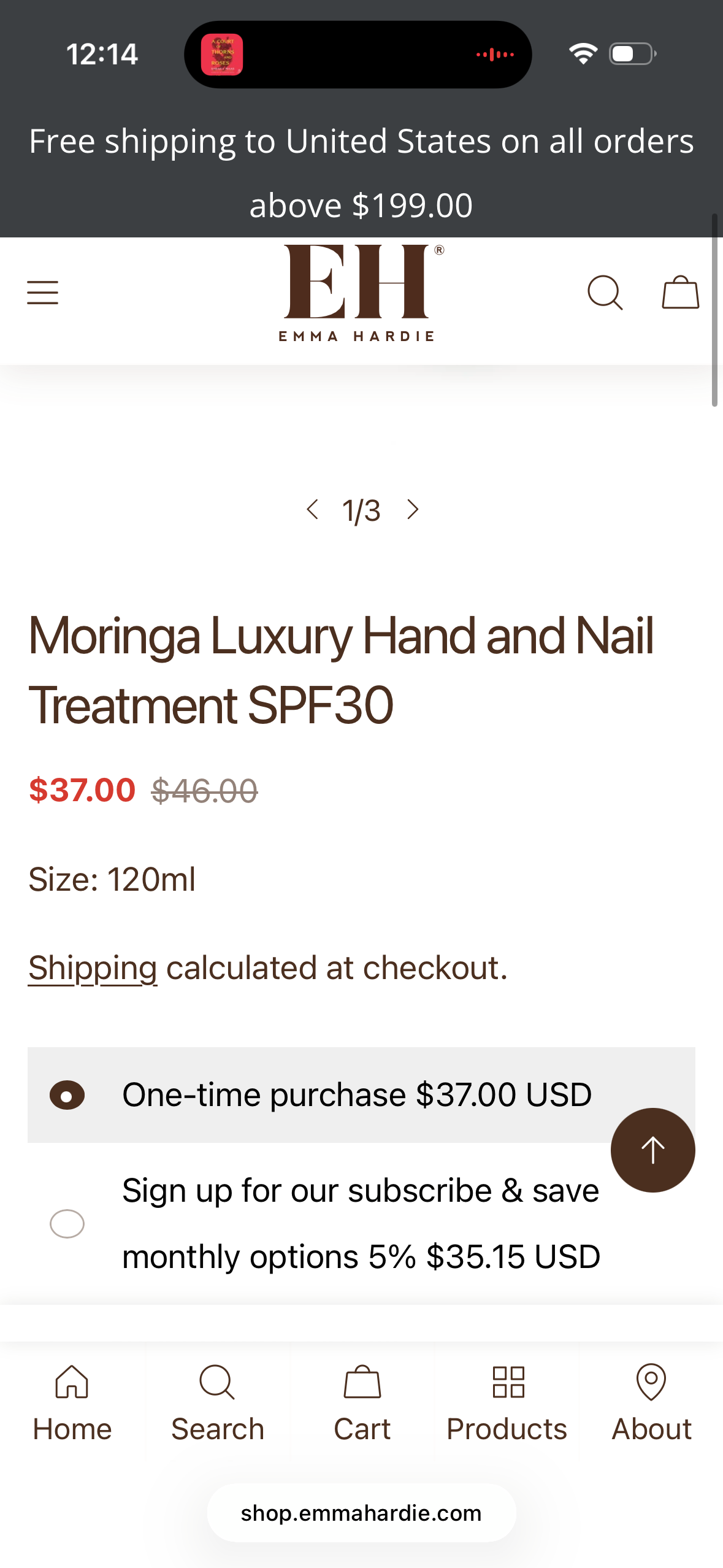 Emma Hardie 120ml Moringa Luxury Hand & Nail Treatment with SPF 30 UVA & UVB Sun Protection, Helps to Protect from Sun Damage, Hydrate, Soothe & Condition The Skin, Vegan & Cruelty Free