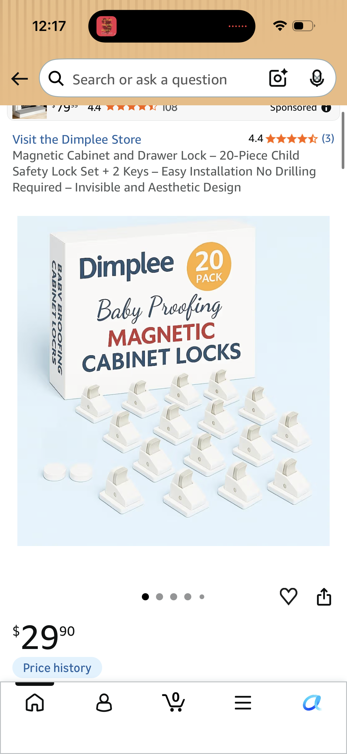 Magnetic Cabinet and Drawer Lock – 20-Piece Child Safety Lock Set + 2 Keys – Easy Installation No Drilling Required – Invisible and Aesthetic Design