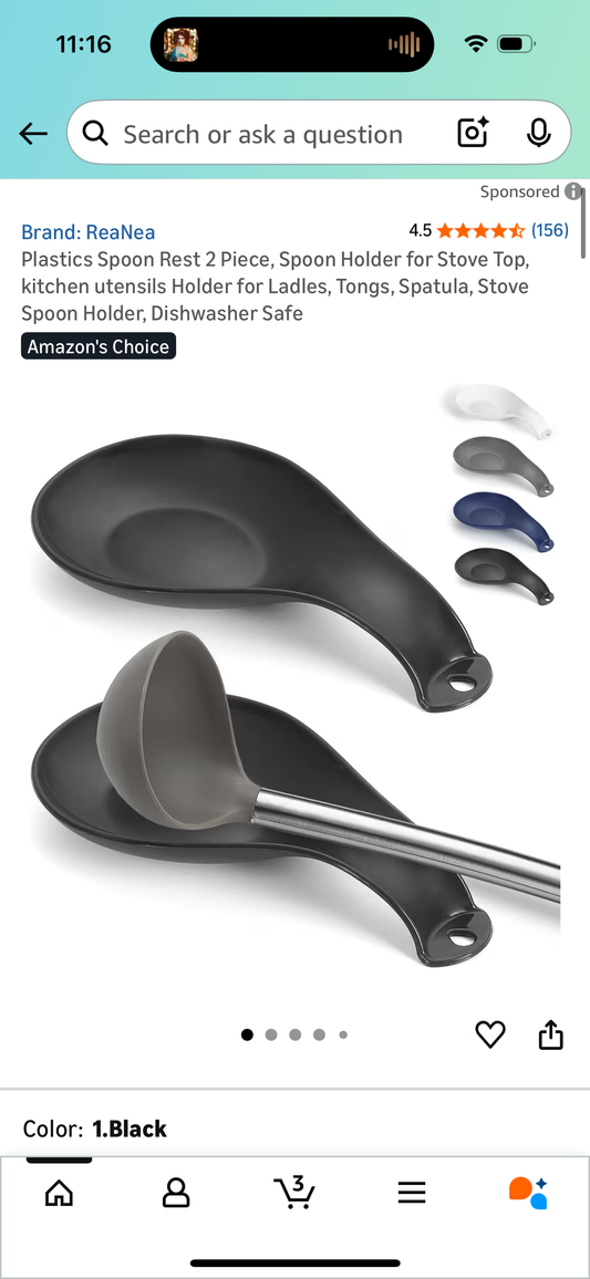 Brand: ReaNea 4.5 4.5 out of 5 stars (156) Plastics Spoon Rest 2 Piece, Spoon Holder for Stove Top, kitchen utensils Holder for Ladles, Tongs, Spatula, Stove Spoon Holder, Dishwasher Safe