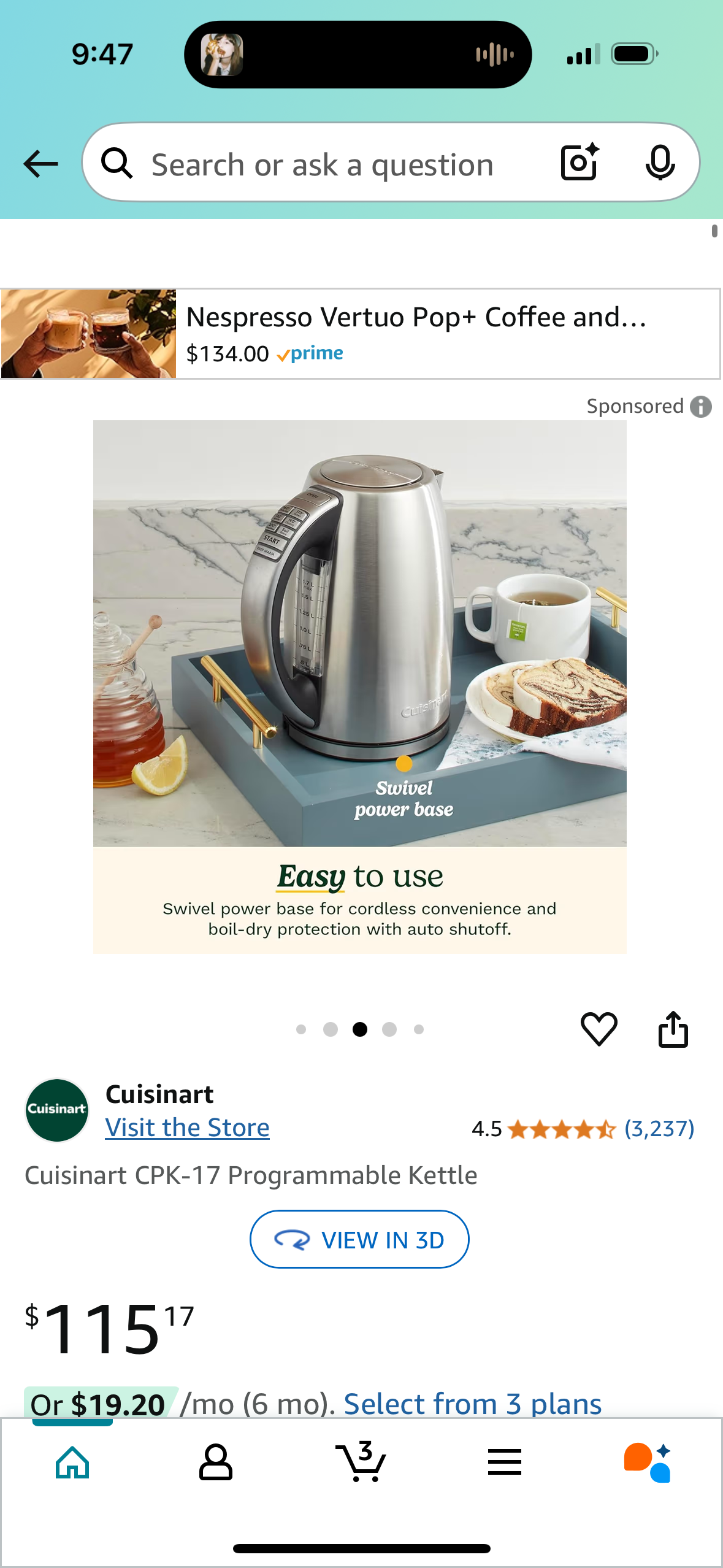 Cuisinart CPK-17 Programmable Kettle