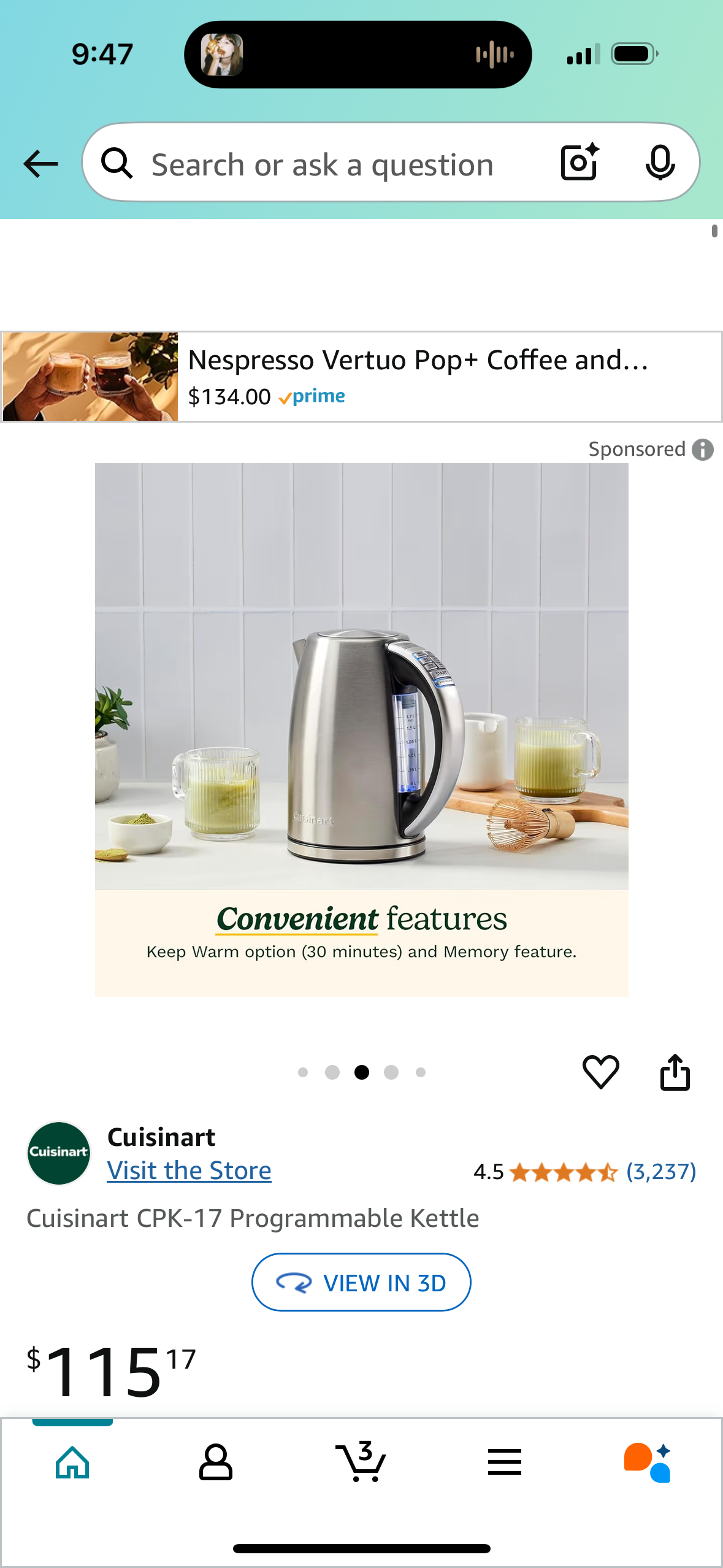 Cuisinart CPK-17 Programmable Kettle