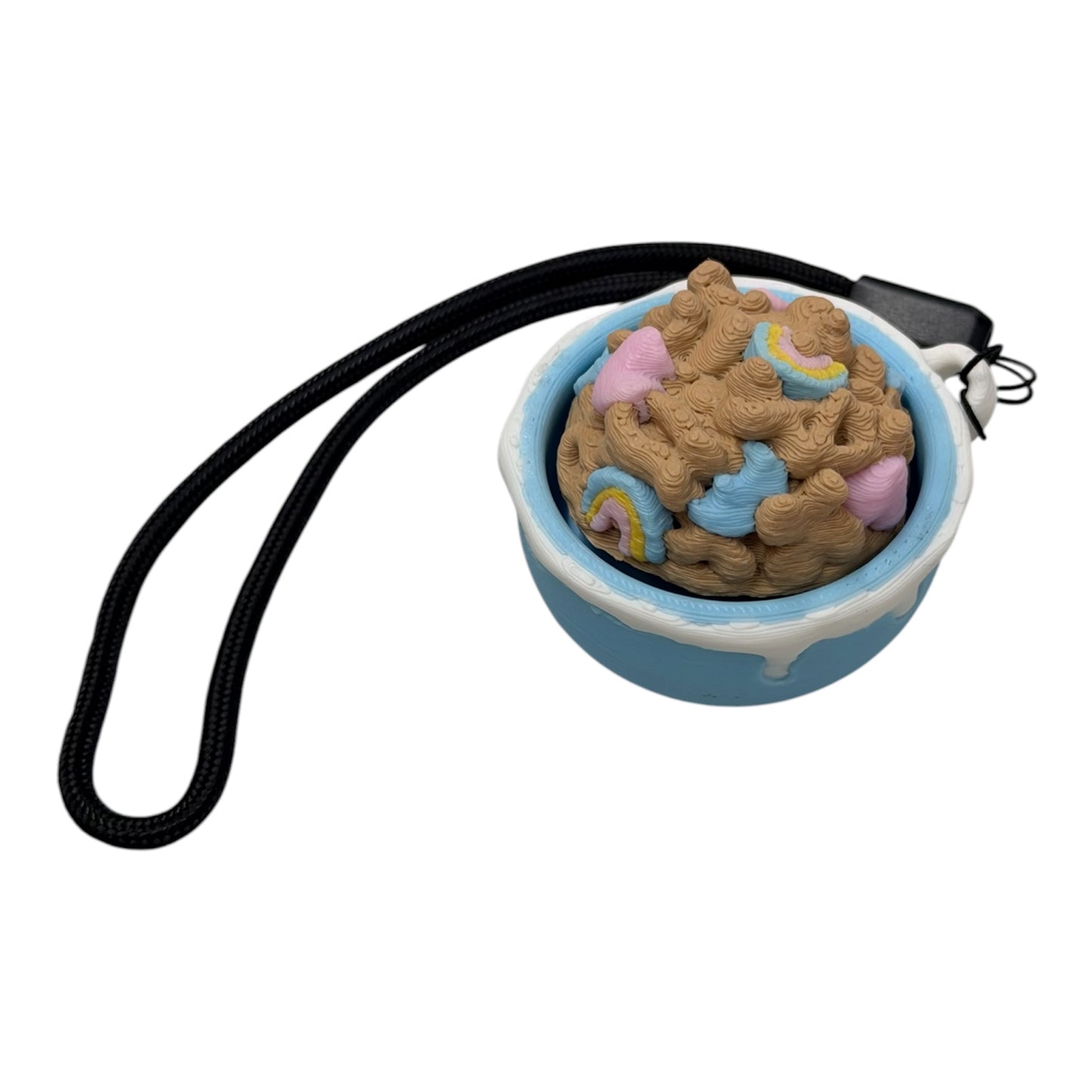 Lucky Cereal Bowl Sensory Clicker/Clicky Fidget Keychain