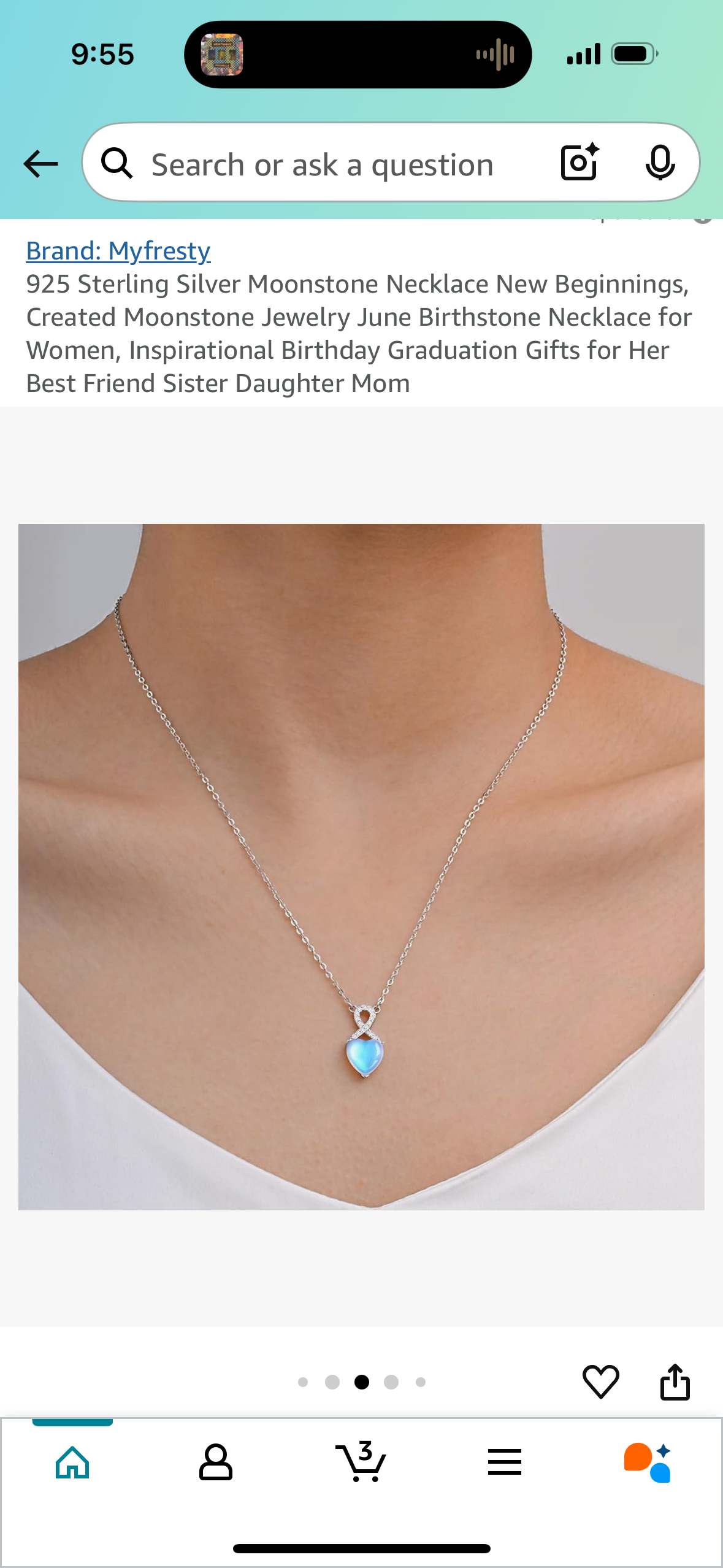 925 Sterling Silver Moonstone Necklace New Beginnings, Created Moonstone Jewelry June Birthstone Necklace for Women, Inspirational Birthday Graduation Gifts for Her Best Friend Sister Daughter Mom