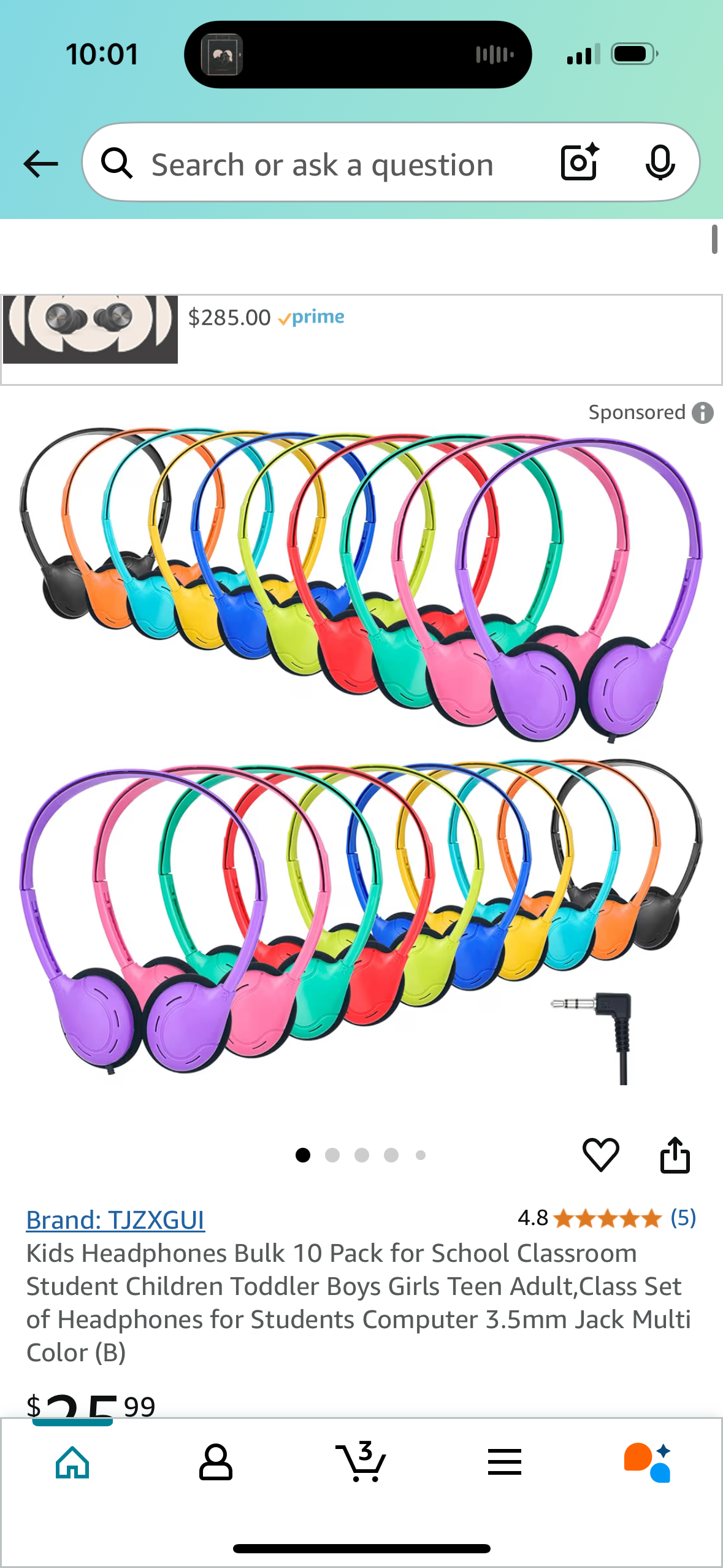 Kids Headphones Bulk 10 Pack for School Classroom Student Children Toddler Boys Girls Teen Adult,Class Set of Headphones for Students Computer 3.5mm Jack Multi Color (B)