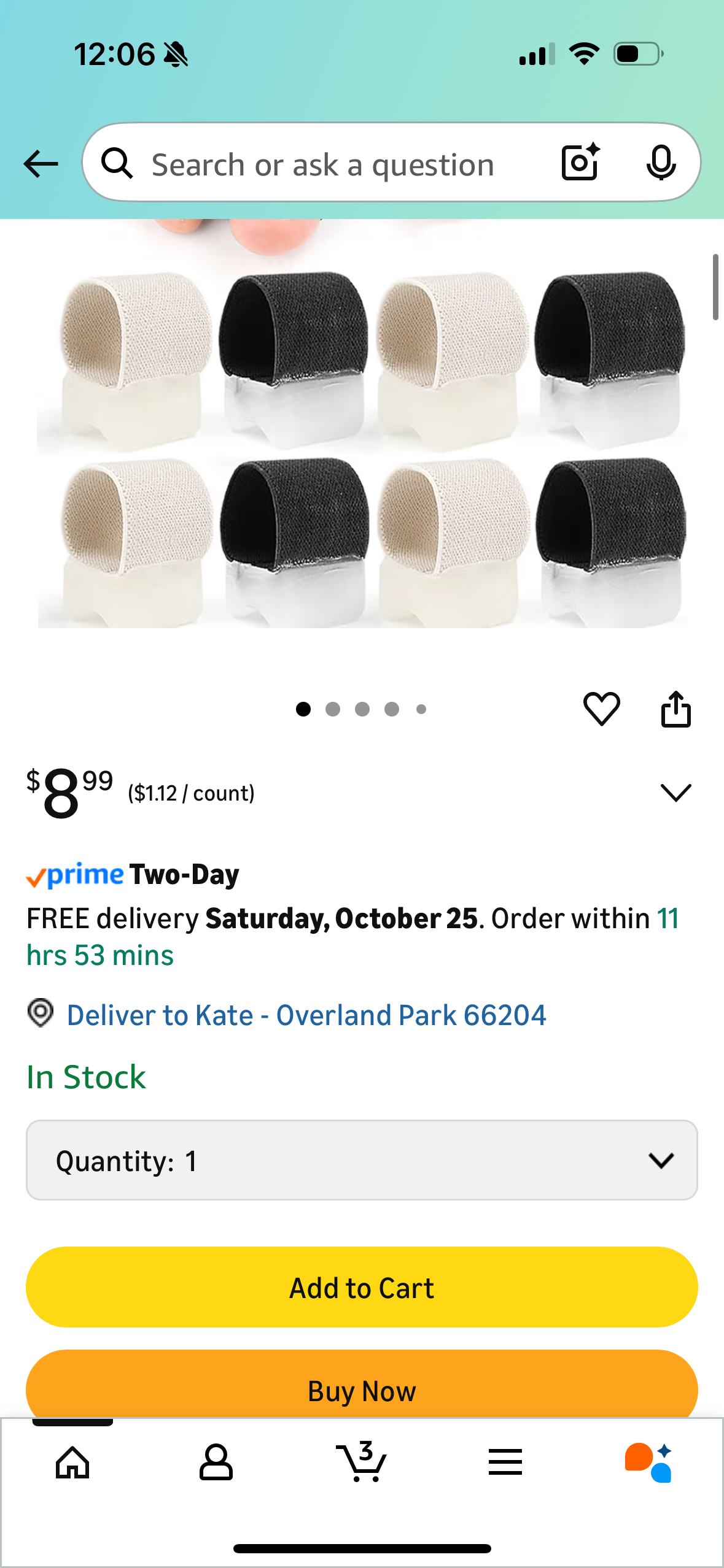 8 Pack Big Toe Spacers Toe Separators for Women Men, Sweat-Absorbent Elasticated Strap Designed and Non-Slip Toe Separators That Do Not Come Off Easily for Overlapping Toes Bunion Correct Toes