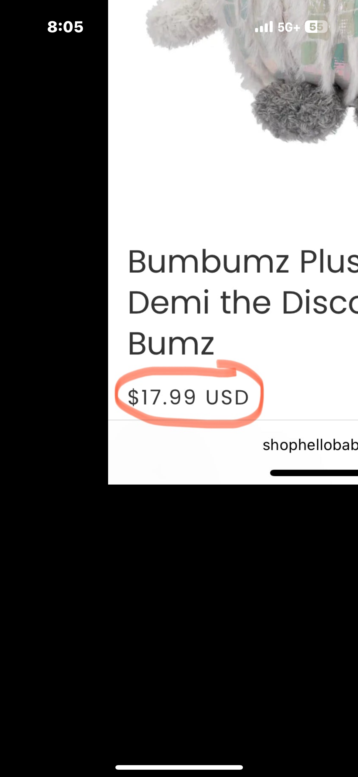 Bumbumz Plush Toy 7.5" Demi the Disco Ball Groovy Bumz