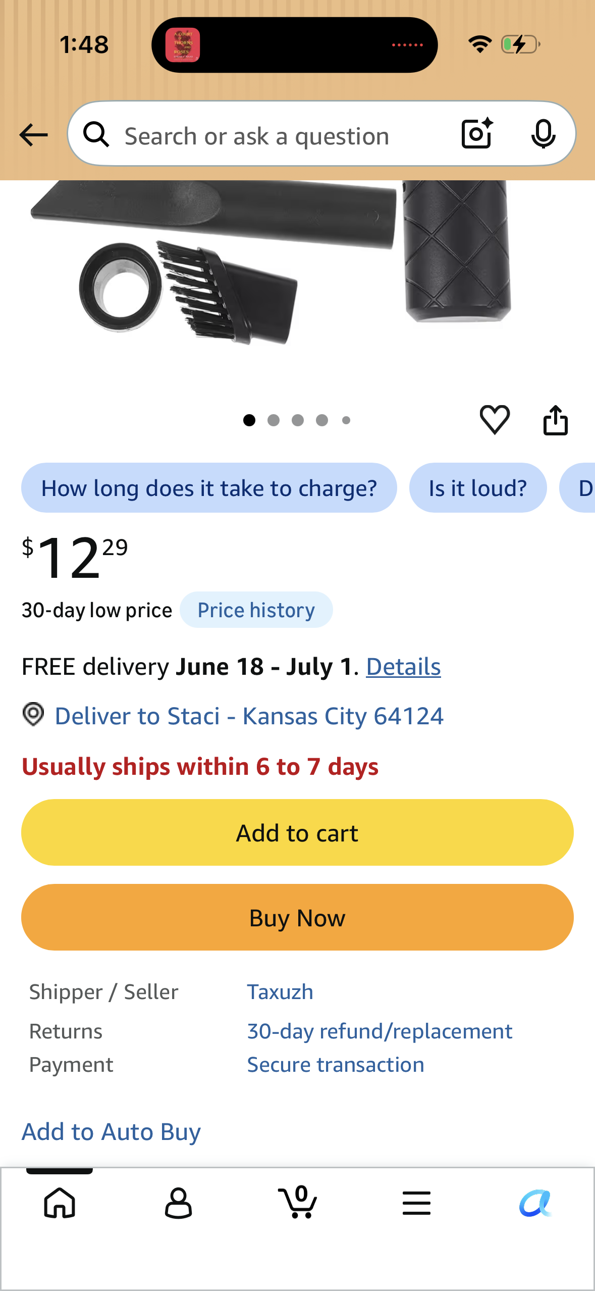 Cordless Portable Car Vacuum Cleaner High Suction Handheld Cleaner for Pet and Debris Multipurpose Wireless Design for Home and