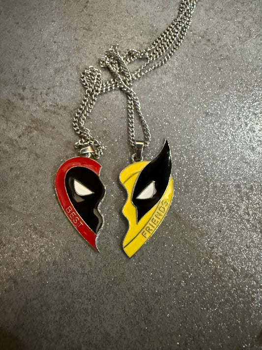 Best Friend Necklaces for Women, Bffs Necklace for 2 as Girls Halloween Gifts Friendship Matching Necklace with Magnetic Heart, Silver Stainless Steels Necklace as Bestie Sister Witch Merch