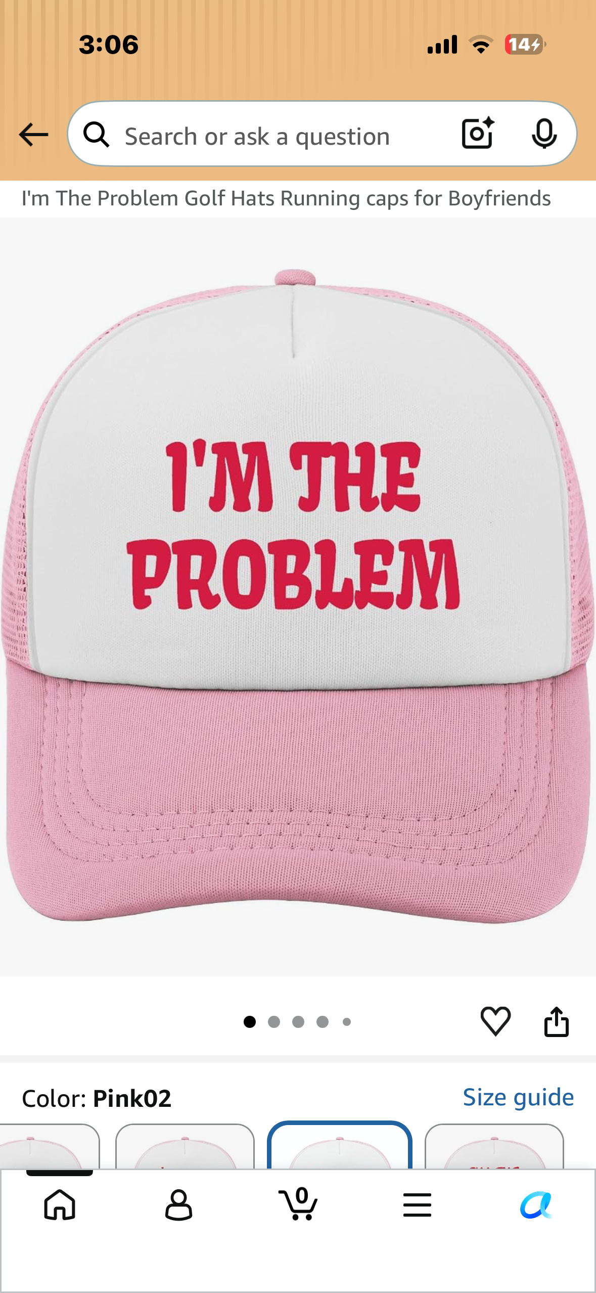 I'm The Problem Humorous Golf Hat
