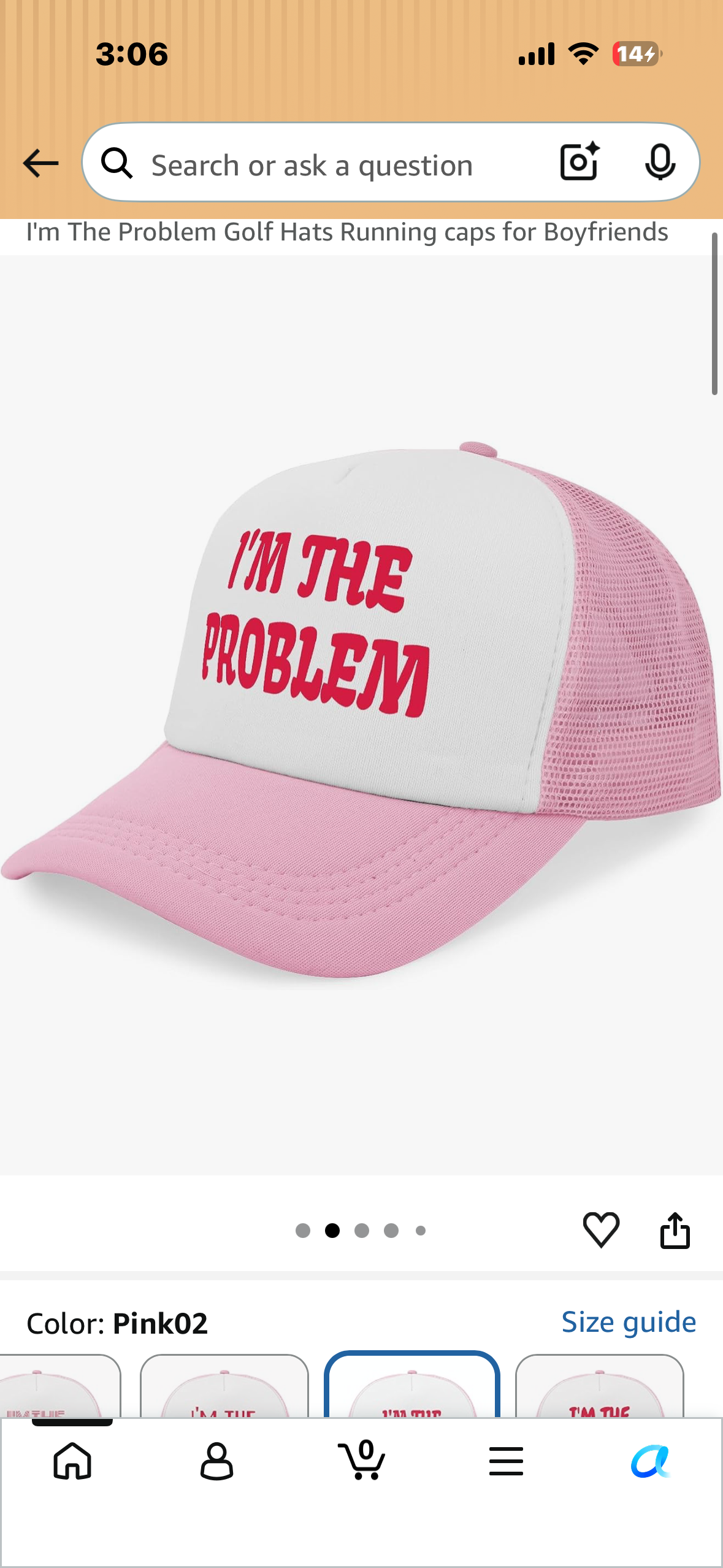 I'm The Problem Humorous Golf Hat