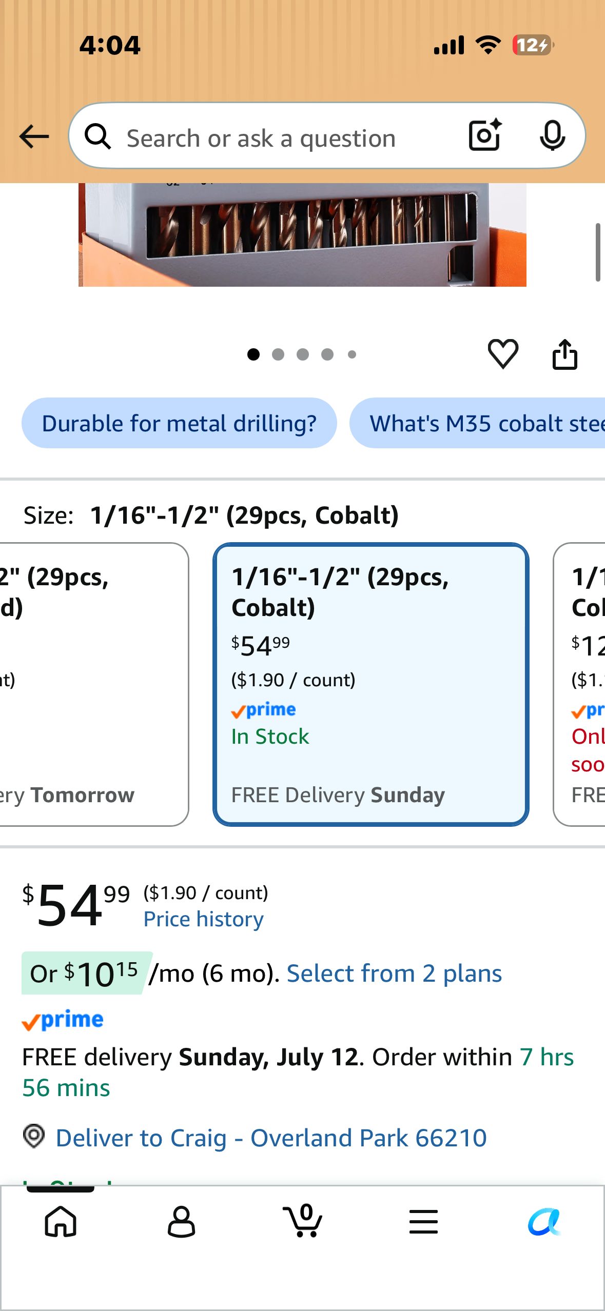 29Pcs Cobalt Drill Bit Set (1/16''-1/2''), M35 High Speed Steel, Twist Jobber Length for Hardened Metal, Stainless Steel, Cast Iron, Wood, and Plastics, with Metal Index Storage Box