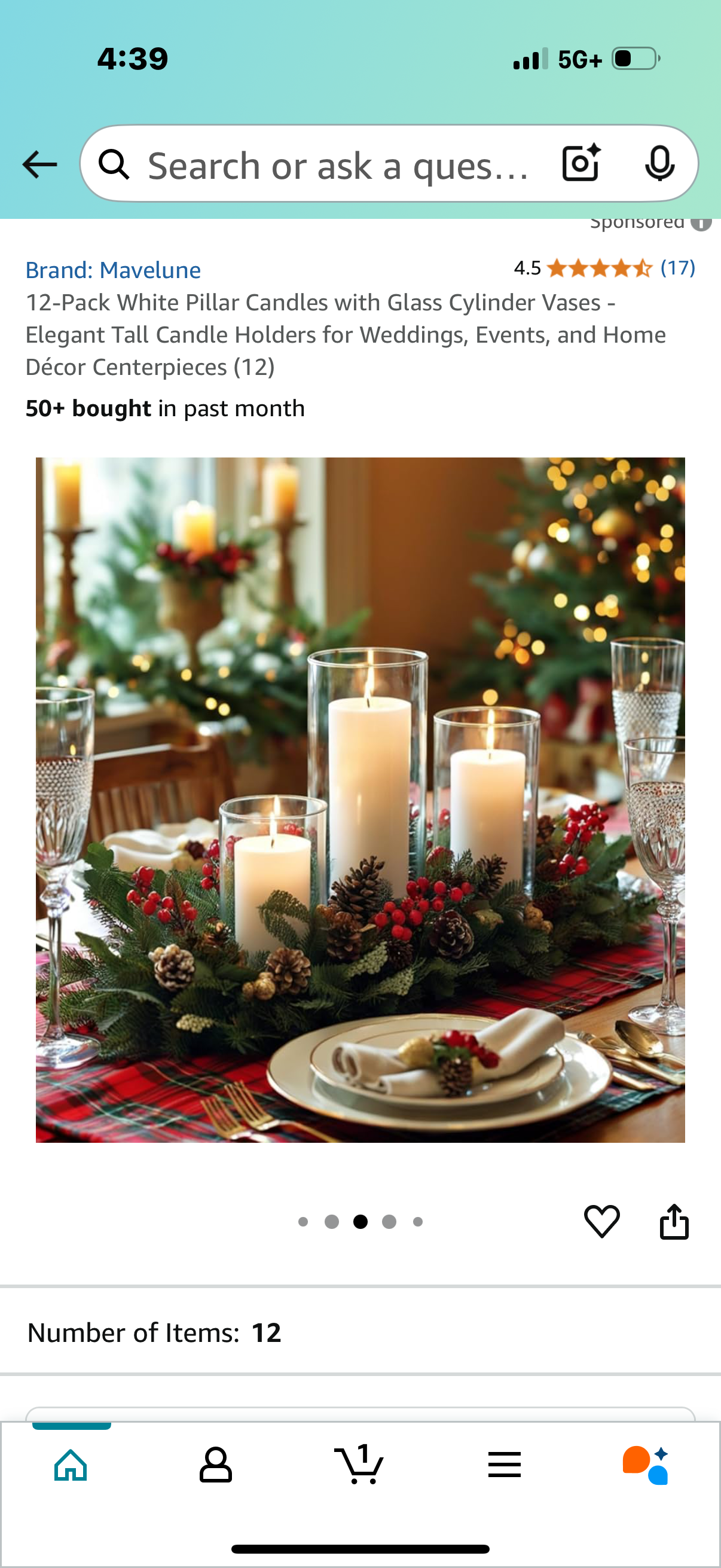 12-Pack White Pillar Candles with Glass Cylinder Vases - Elegant Tall Candle Holders for Weddings, Events, and Home Décor Centerpieces (12 pieces)
