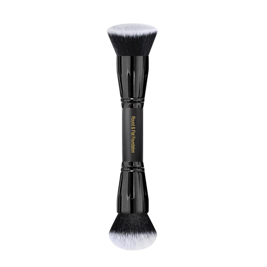 Round and Flat Foundation Brush Dual End