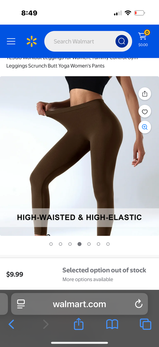 YESGG Workout Leggings for Women, Tummy Control Gym Leggings Scrunch Butt Yoga Women's Pants (Size Small)