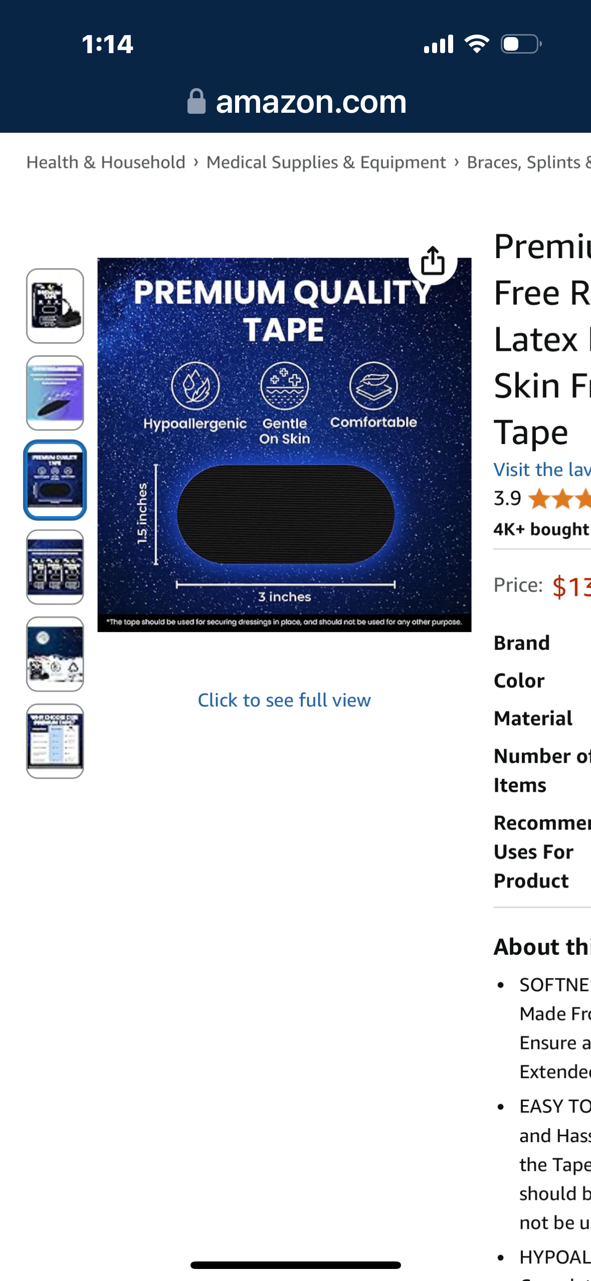 Premium Tapes (30 Pack) - Pain Free Removal, Hypoallergenic, Latex Free & Gentle On Skin - Skin Friendly Adhesive Cotton Tape