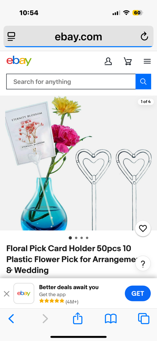Floral Pick Card Holder 50pcs 10 Plastic Flower Pick for Arrangement & Weddingp