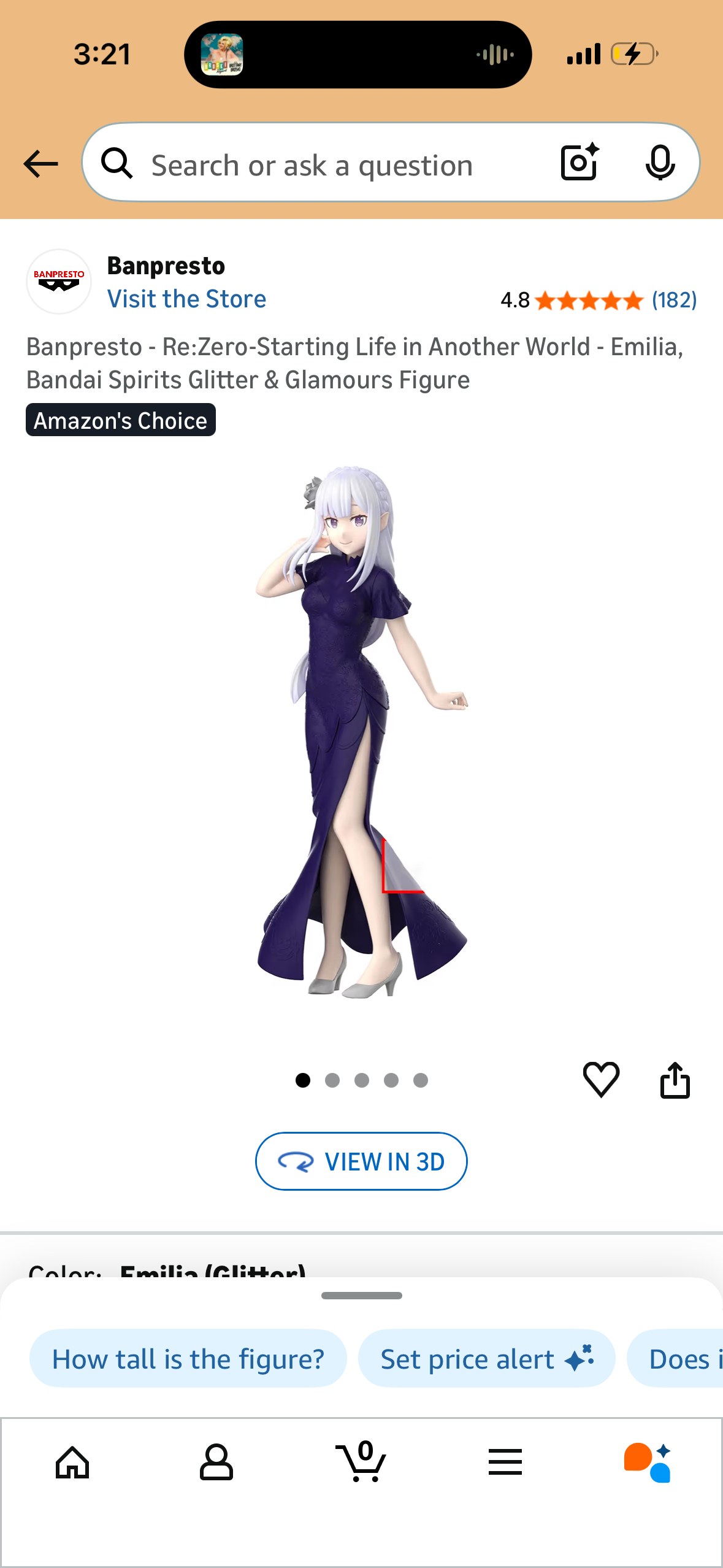 Banpresto - Re:Zero-Starting Life in Another World - Emilia, Bandai Spirits Glitter & Glamours Figure