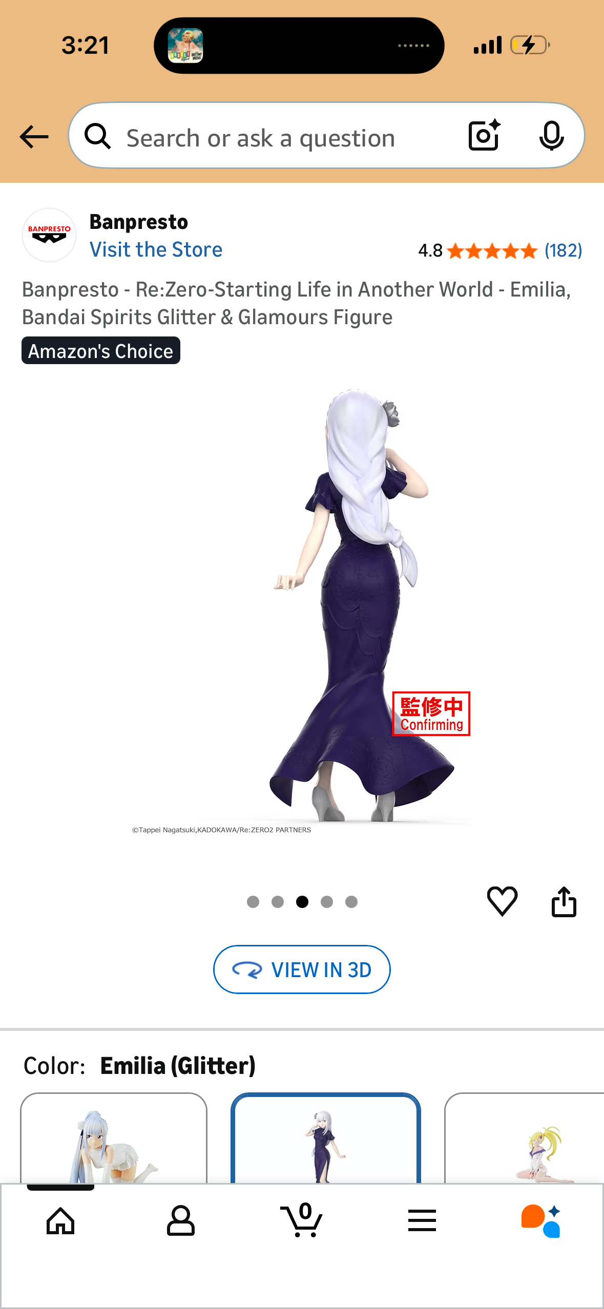 Banpresto - Re:Zero-Starting Life in Another World - Emilia, Bandai Spirits Glitter & Glamours Figure