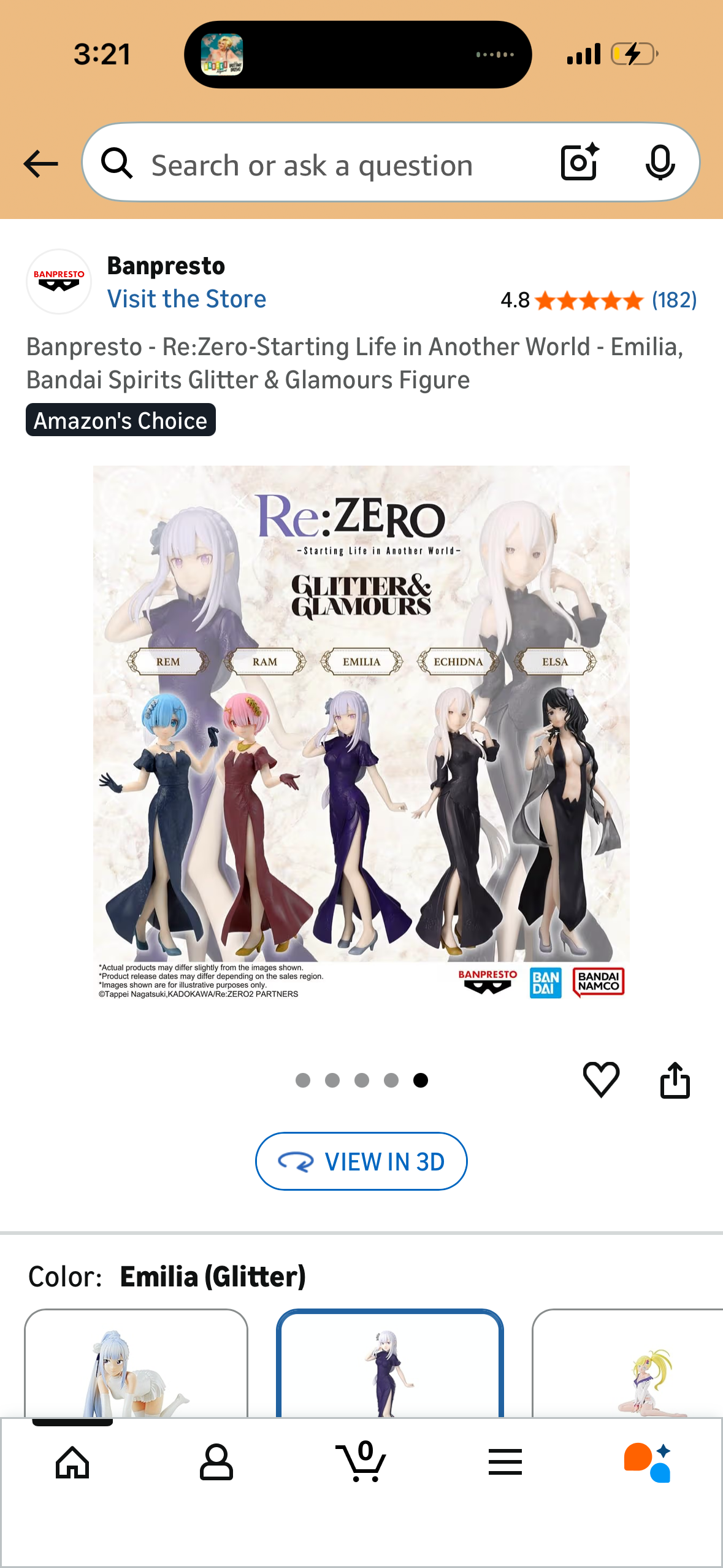 Banpresto - Re:Zero-Starting Life in Another World - Emilia, Bandai Spirits Glitter & Glamours Figure