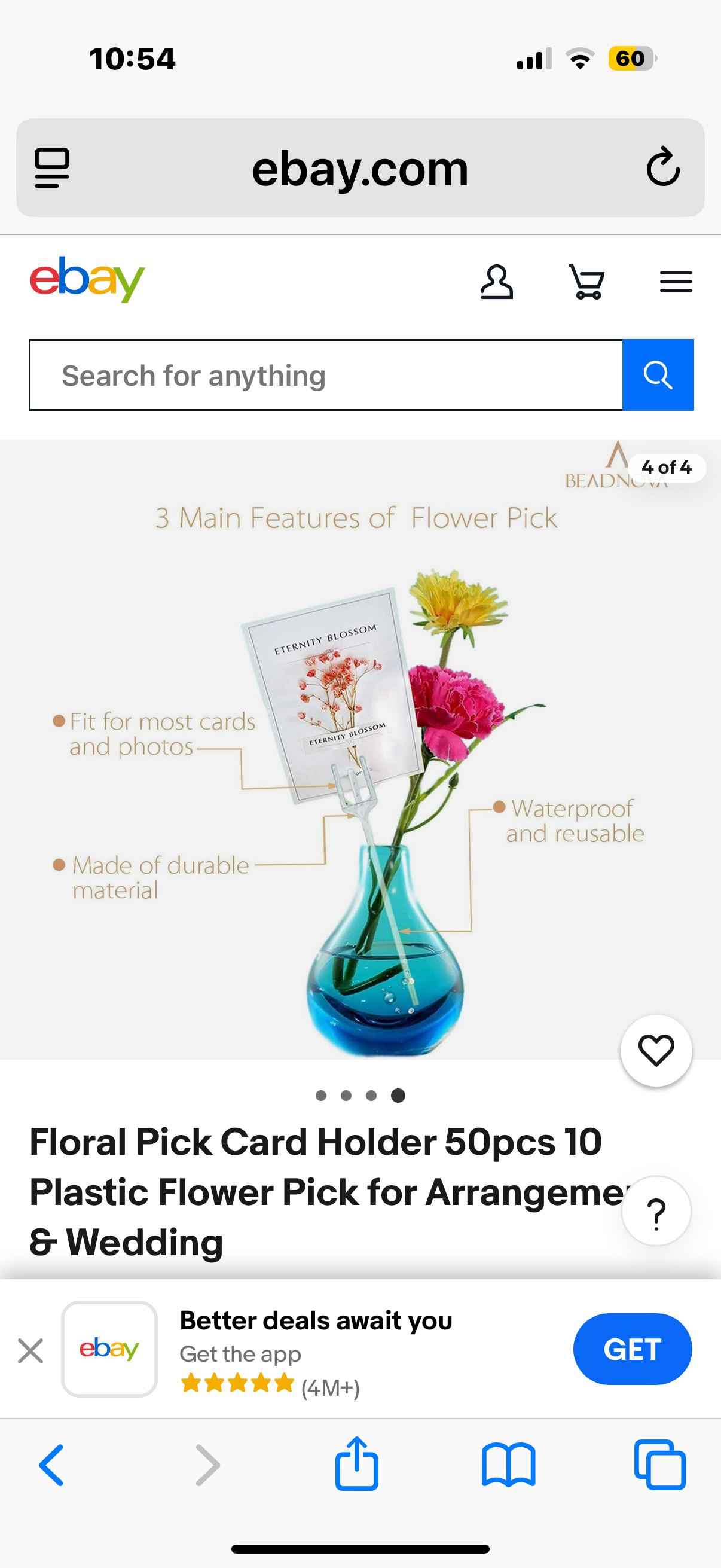 Floral Pick Card Holder 50pcs 10 Plastic Flower Pick for Arrangement & Weddingp