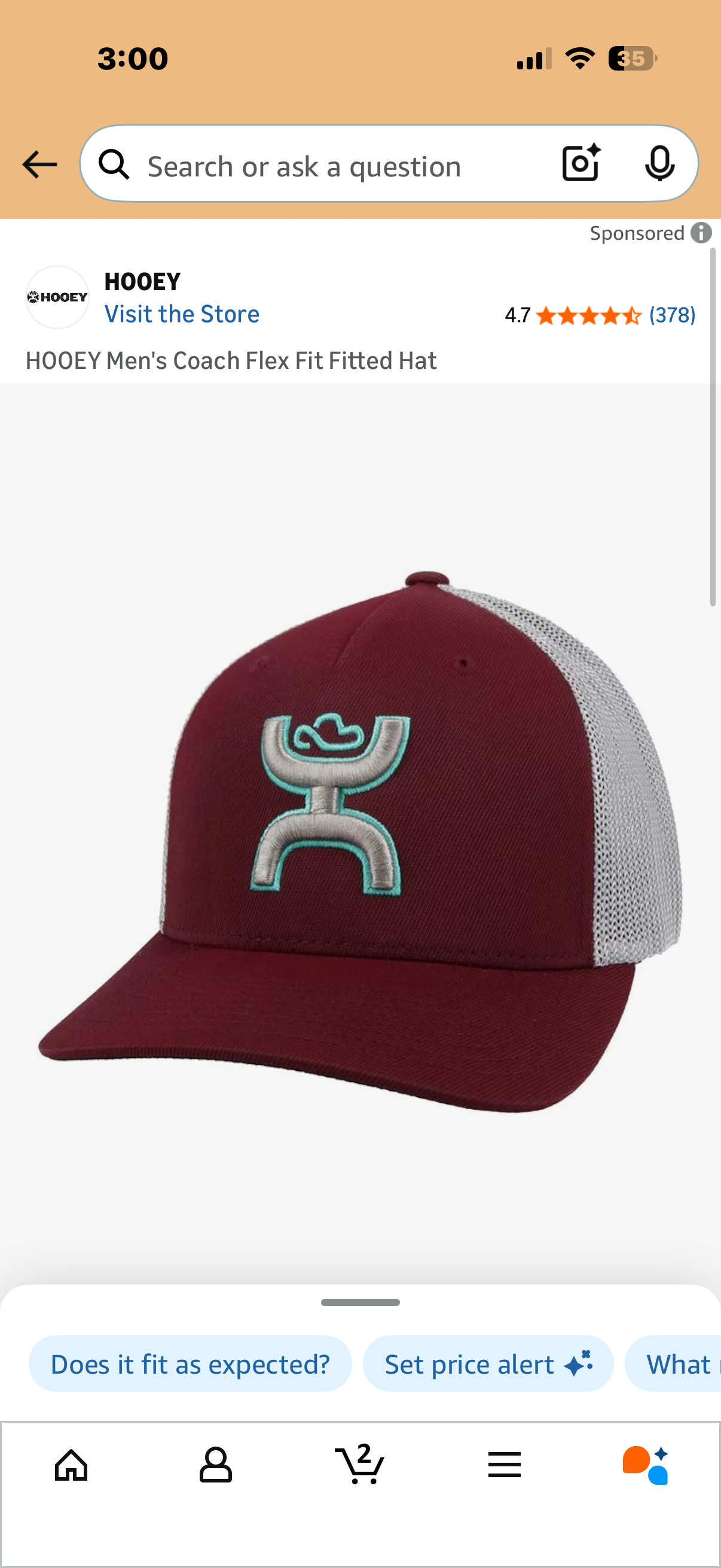 HOOEY Men's Coach Flex Fit Fitted Hat