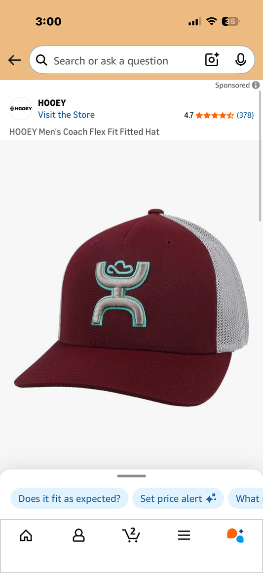 HOOEY Men's Coach Flex Fit Fitted Hat