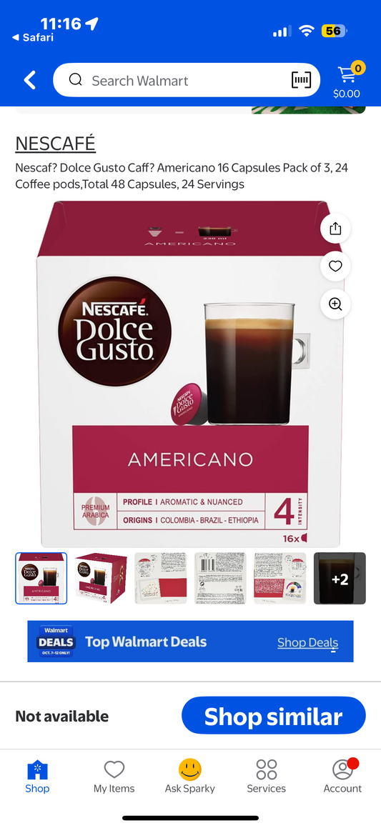 Nescafe Dolce Gusto Capsules, Caffe Americano (House Blend), 16 ct