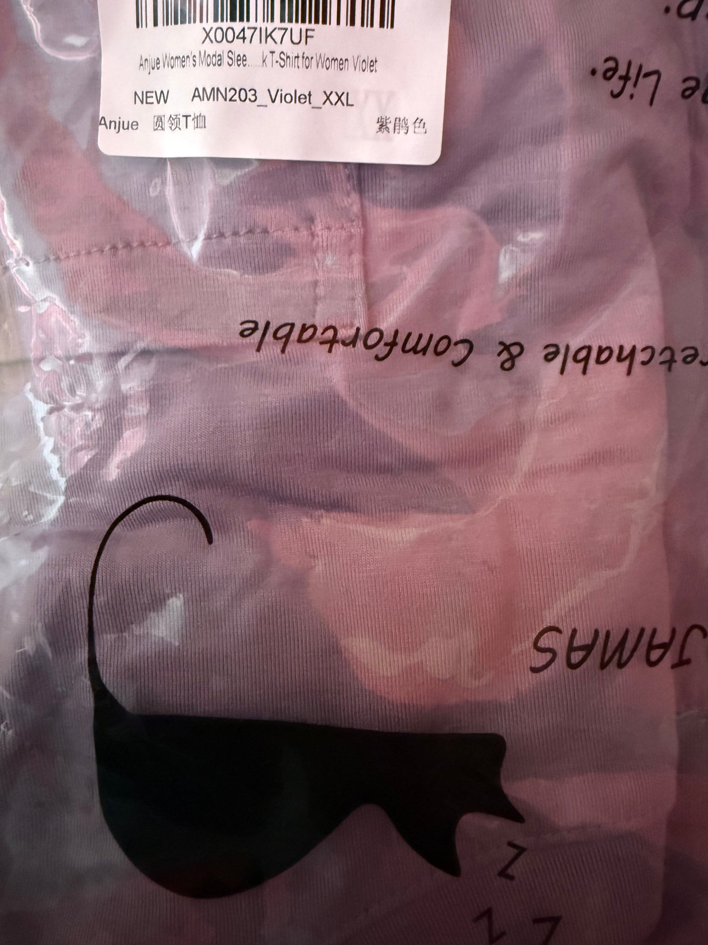 Women's Short Sleeve T Shirts Crew Neck Basic Tee Tops Violet (Size XXL)