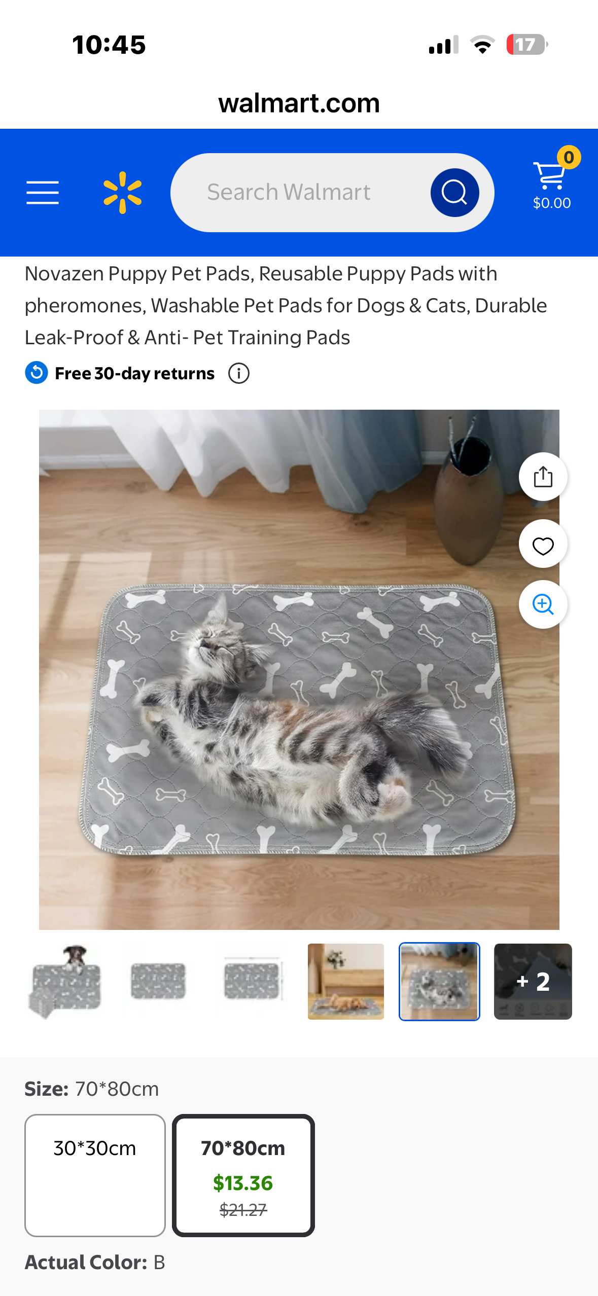Puppy Pet Pad, Reusable Puppy Pad with Pheromones, Washable Pet Pad for Dog & Cat, Durable Leak-Proof Training Pad, 31”x 35”