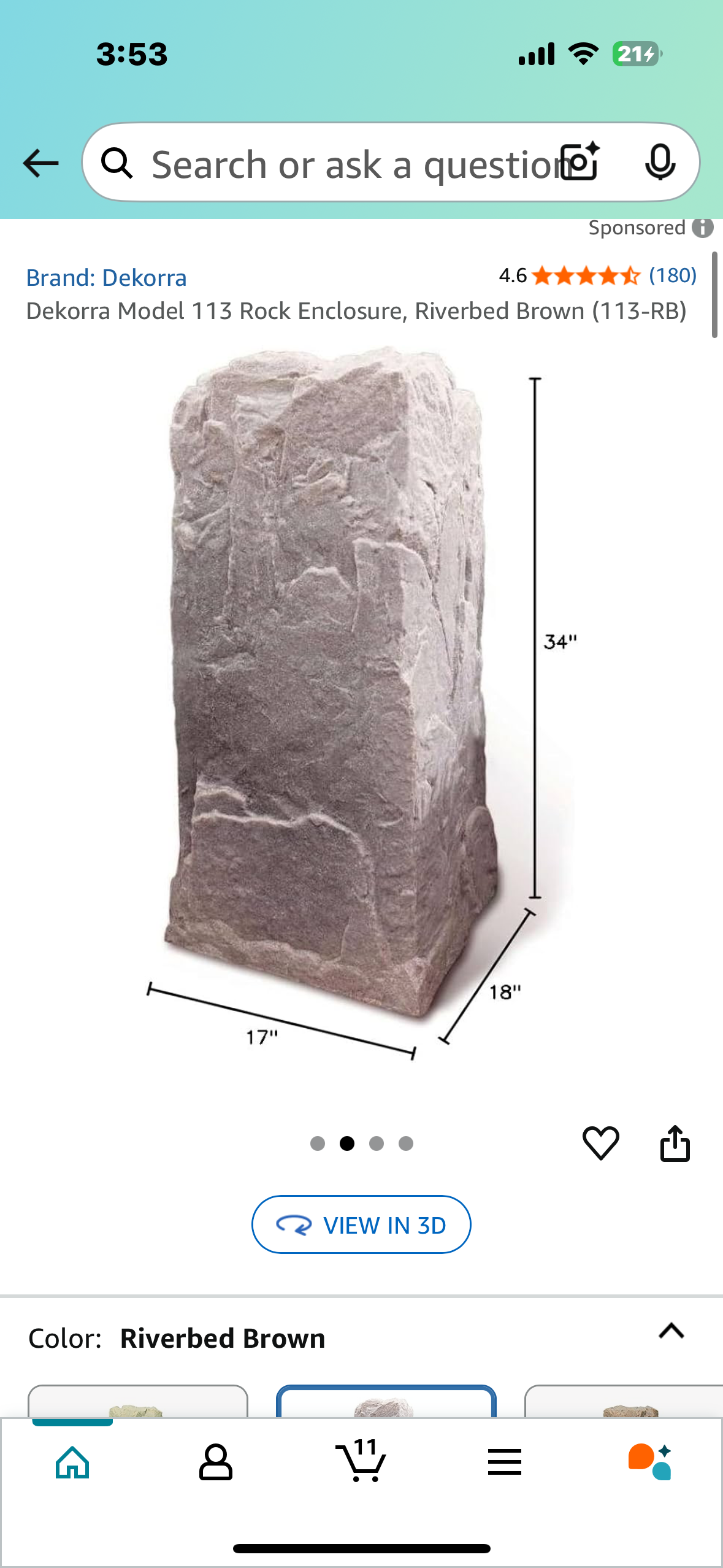 Natural Sandstone Appearance Utility Cover – Lightweight – Easy to Install Tall Monolith Landscape Rock (R594)