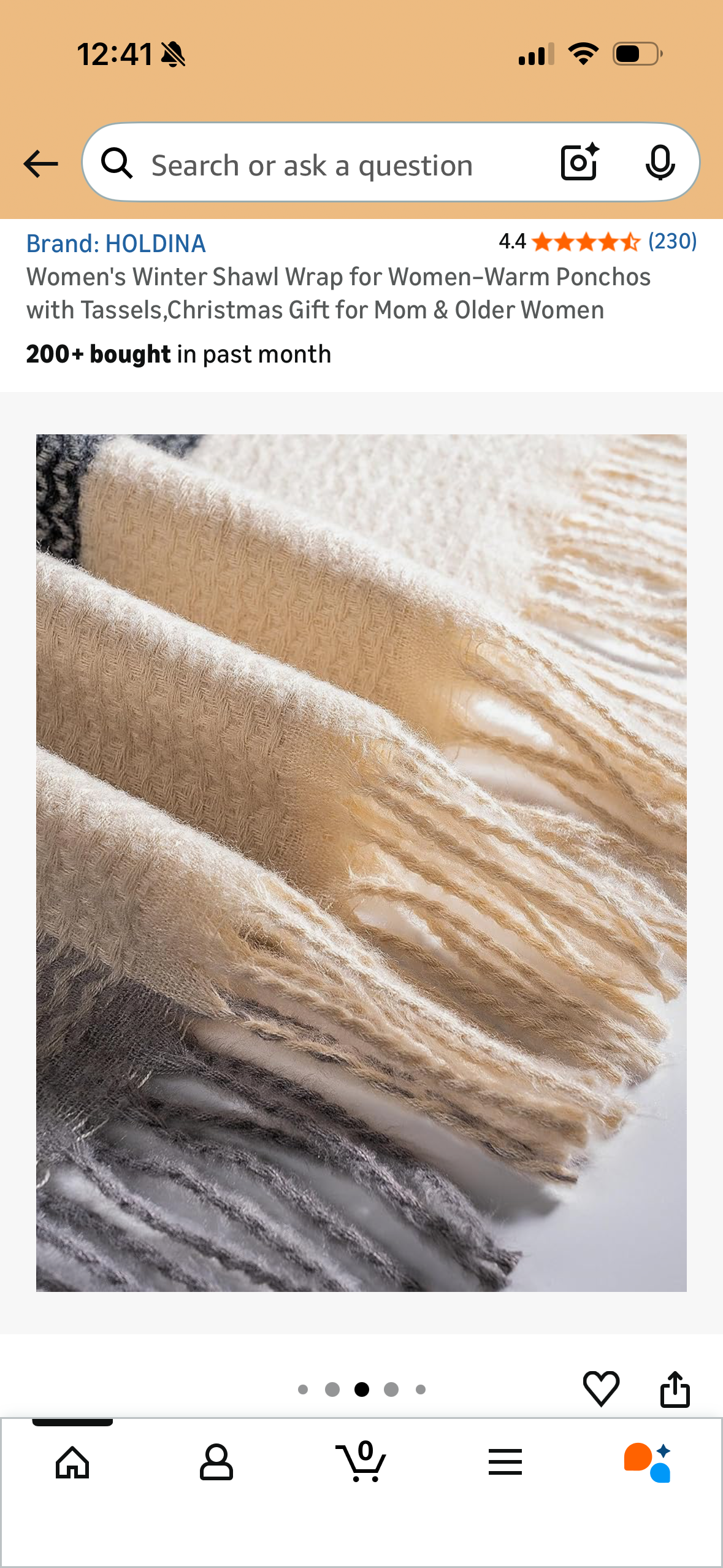 Women's Winter Shawl Wrap for Women–Warm Ponchos with Tassels,Christmas Gift for Mom & Older Women (One size fits all)