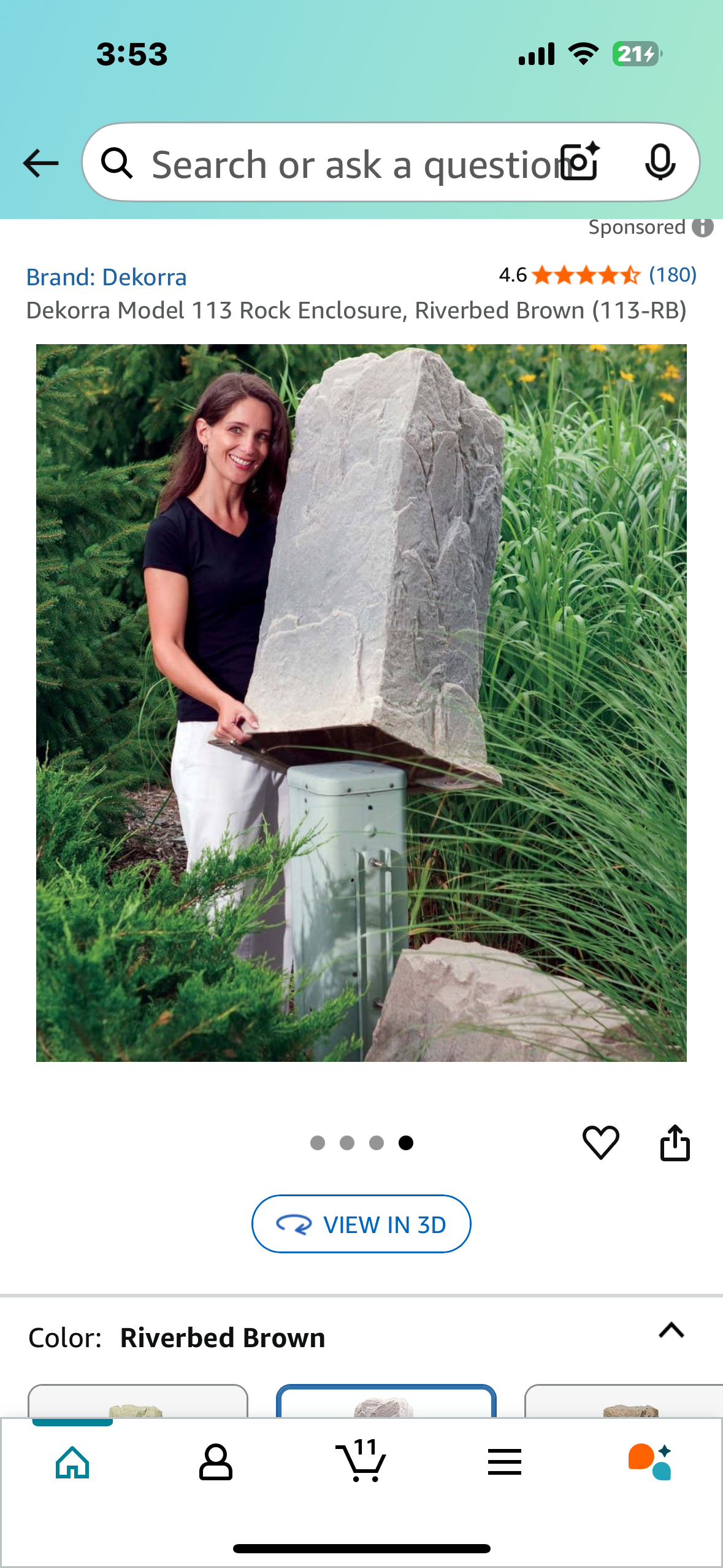 Natural Sandstone Appearance Utility Cover – Lightweight – Easy to Install Tall Monolith Landscape Rock (R594)