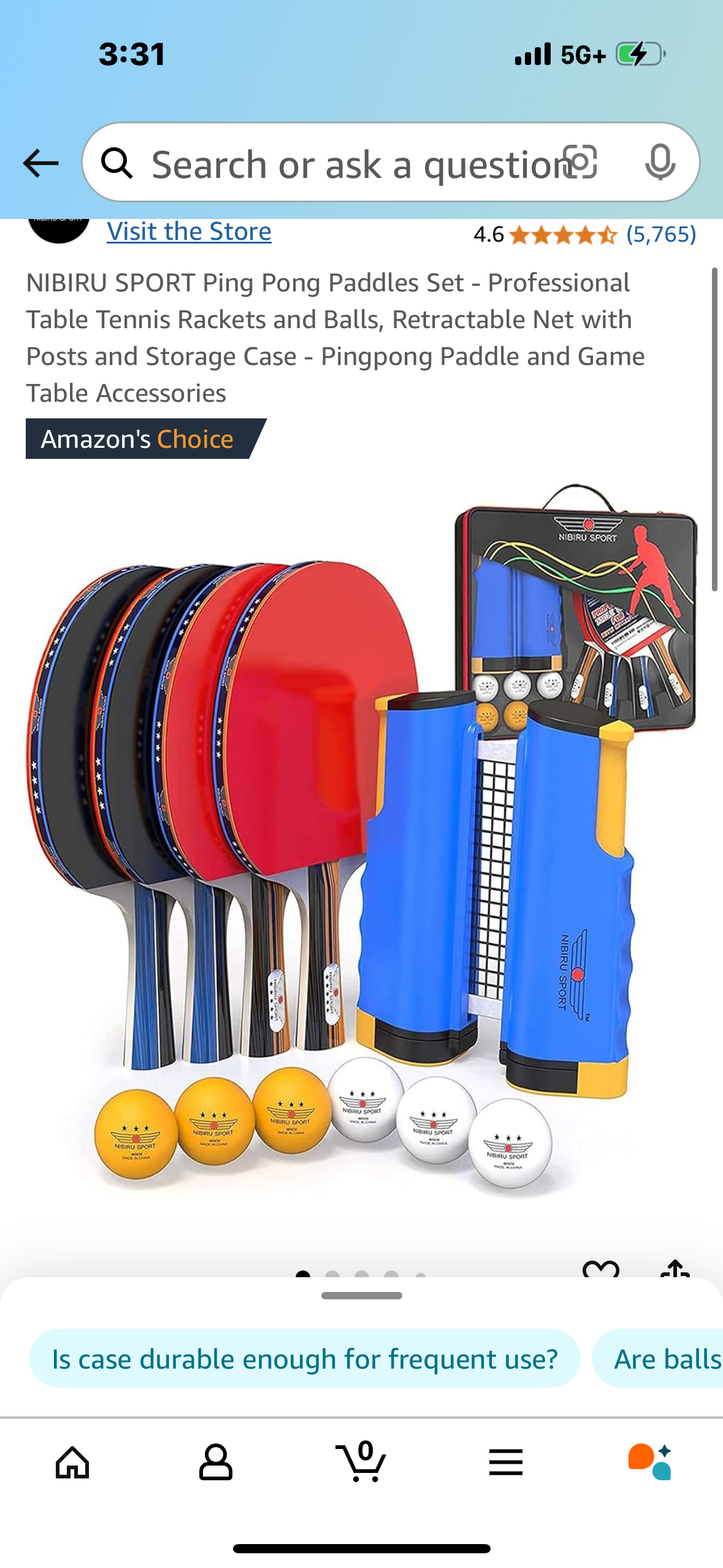 NIBIRU SPORT Ping Pong Paddles Set - Professional Table Tennis Rackets and Balls, Retractable Net with Posts and Storage Case - Pingpong Paddle and Game Table Accessories