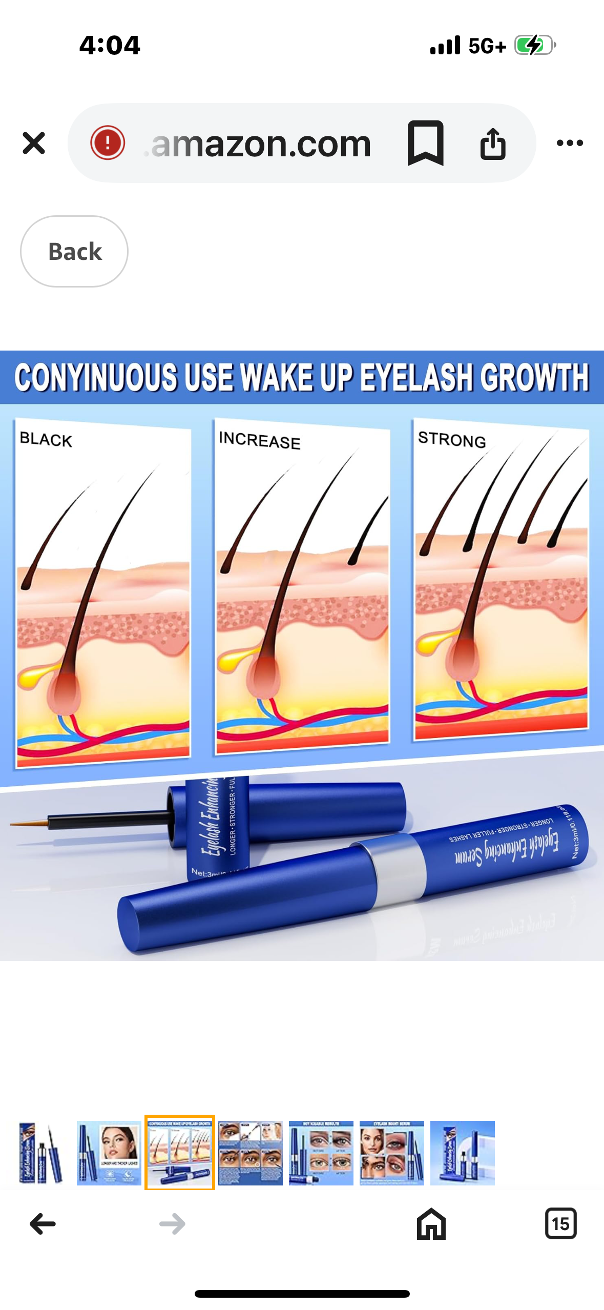‼️2 for $3‼️Lash Serum, Rapid Eyelash Growth Serum, Eyelash Serum for Eyelash Growth Thickness, Stronger, Healthier Lashes & Brows, Longer, Fuller, and Thicker Lashes, Vegan & Cruelty-Free (Dark Blue 3ML