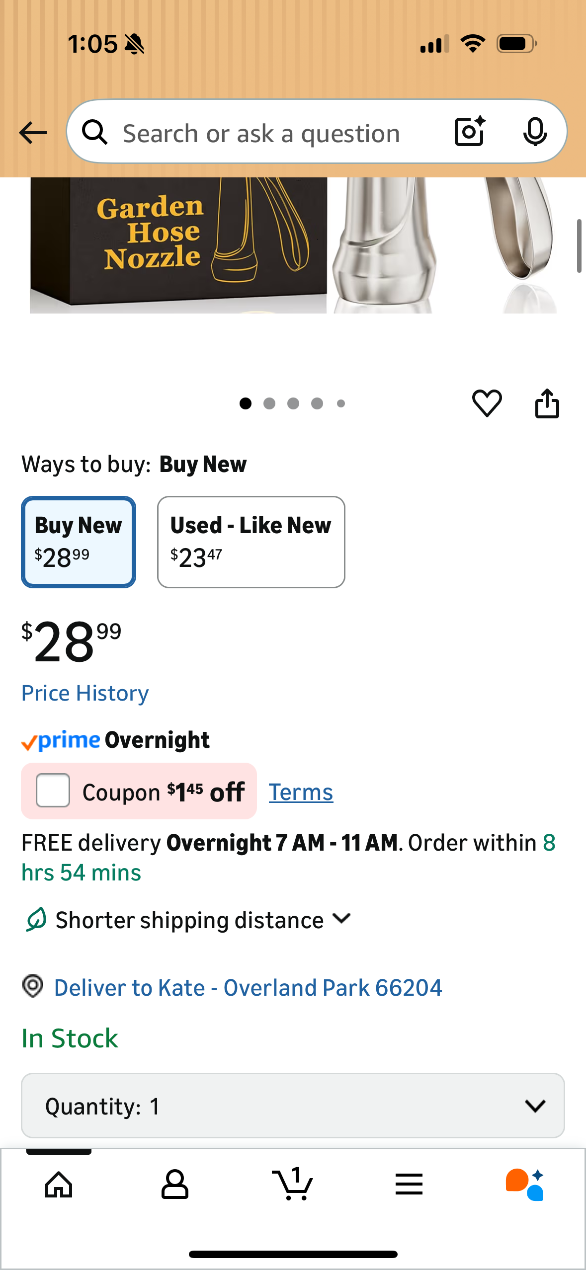 FANHAO Heavy Duty Garden Hose Nozzle, 100% Metal Water Hose Sprayer with 7 Spray Patterns, Ergonomic Rear Trigger, High Pressure Water Nozzle Sprayer for Watering Plants, Washing Car and Pet