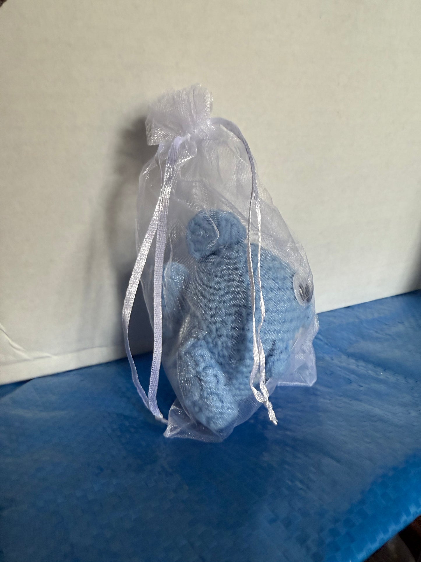 Hooked On You and Never Letting Go Crotchet Fish Positive Messages