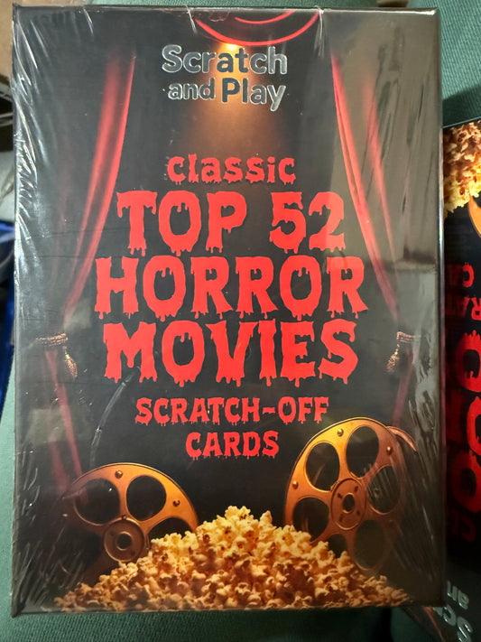 Top 52 Horror Movies Scratch Off Cards - Horror Movie Gifts for Movie Night - Horror Lovers Gifts for Men & Women - Scary Movie Gifts - Horror Merch - Complete The Horror Fan Challenge