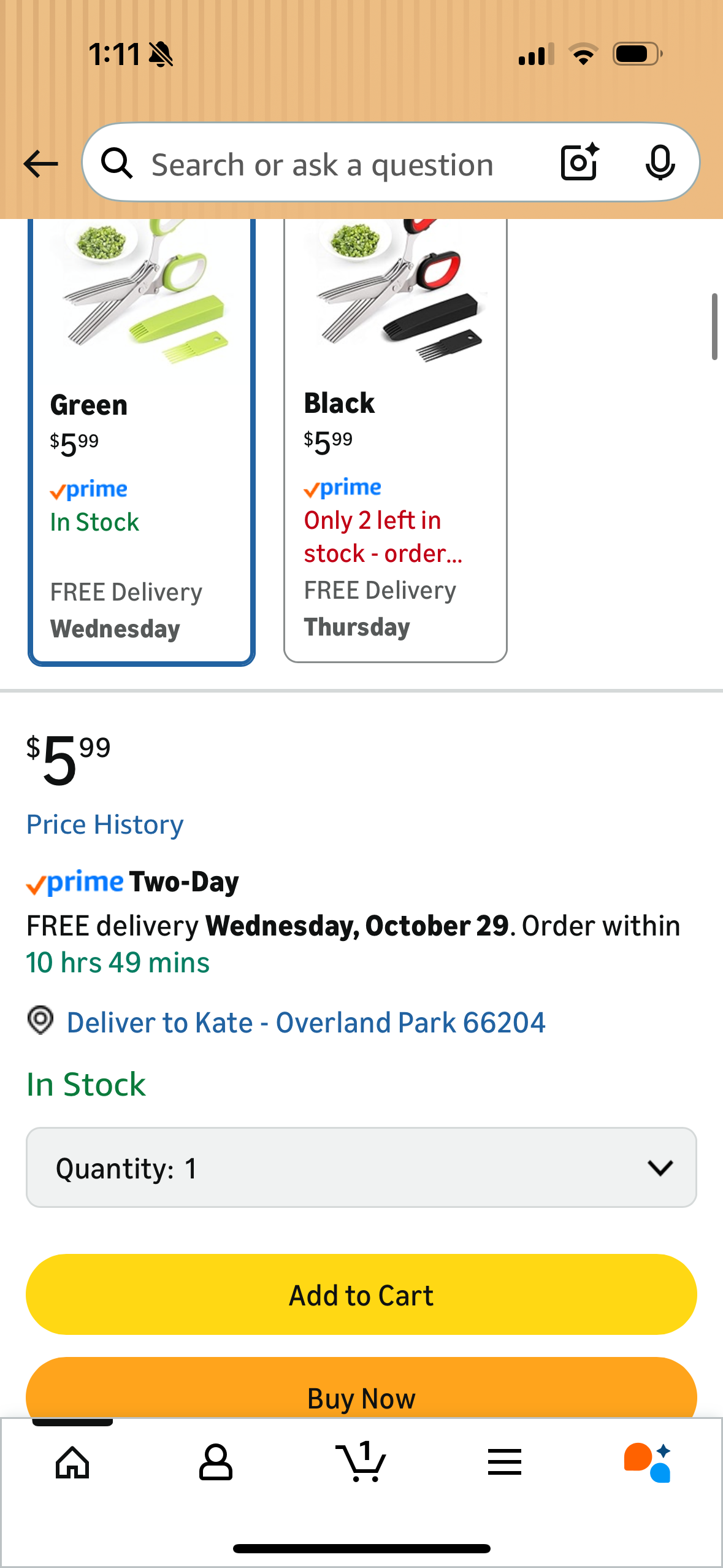 Herb Scissors, Kitchen Shears with 5 Blades and Cover, Multipurpose Cutting, Dishwasher Safe, Used for cutting herbs and paper, Green