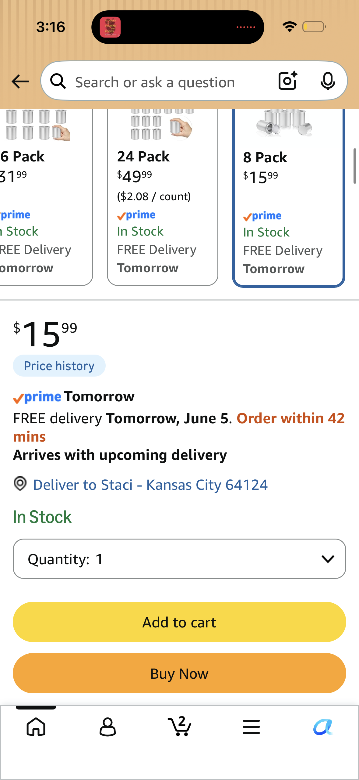 8 Pack Empty Metal Paint Cans with Lids(1/4 Pint Size),1/2 Cup Capacity Touch Up Paint Containers,Paint Storage Containers for Leftover Paint,Tiny Empty Unlined Pint Paint Pails