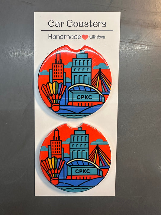 Current Pride Ceramic Car Coasters for Cupholders