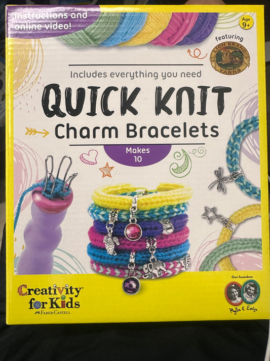 Quick Knit Charm Bracelets