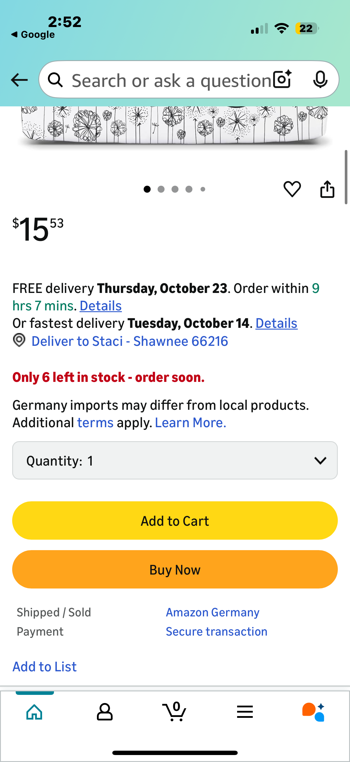 Lillydoo Hypoallergenic Nappies Size 2 (4-8kg, 9-18 lbs) 25 Pack