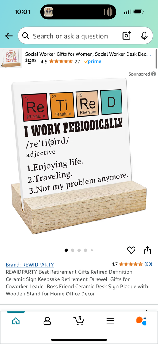 Best Retirement Gifts Retired Definition Ceramic Sign Keepsake Retirement Farewell Gifts for Coworker Leader Boss Friend Ceramic Desk Sign Plaque with Wooden Stand for Home Office Decor
