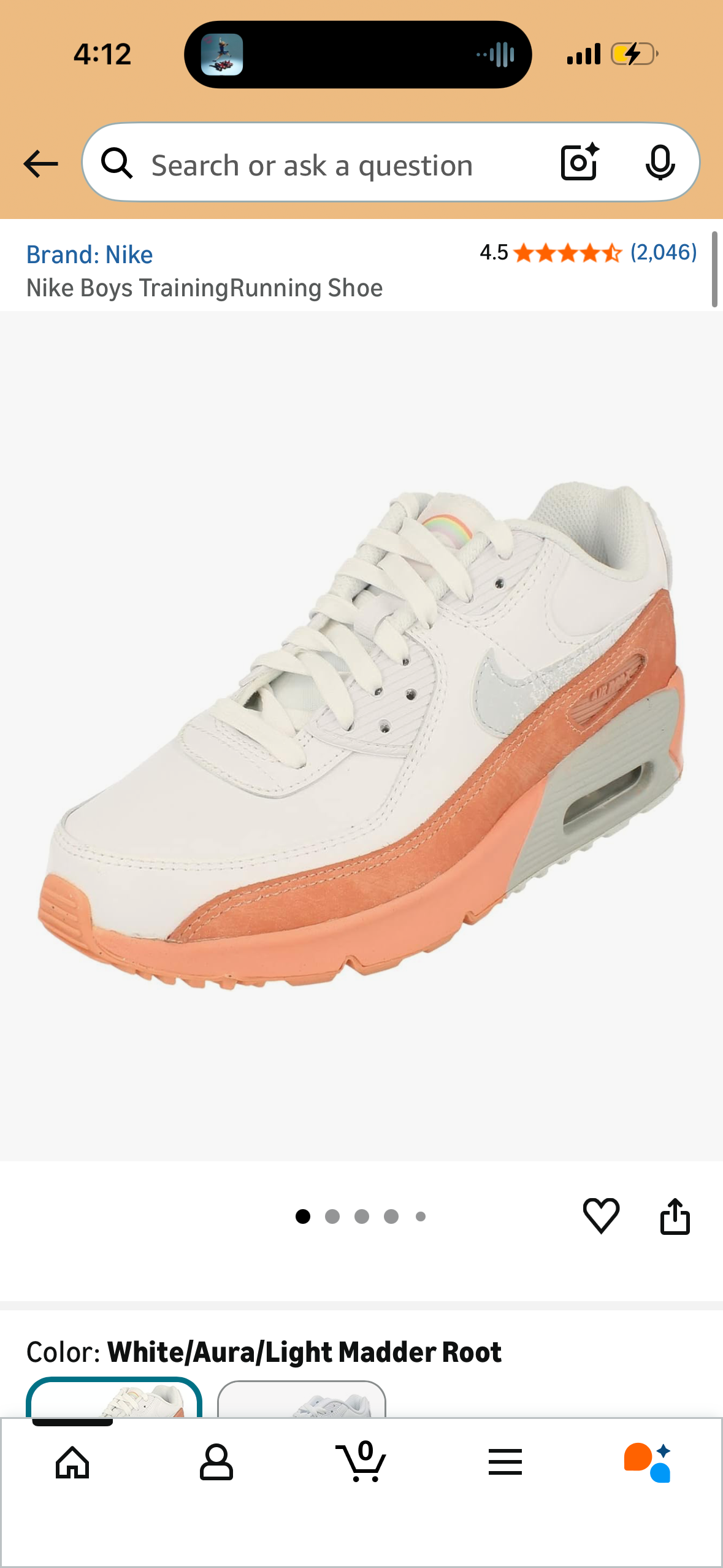 Nike Boys Training Running Shoe (Size 4.5 Big Kid)