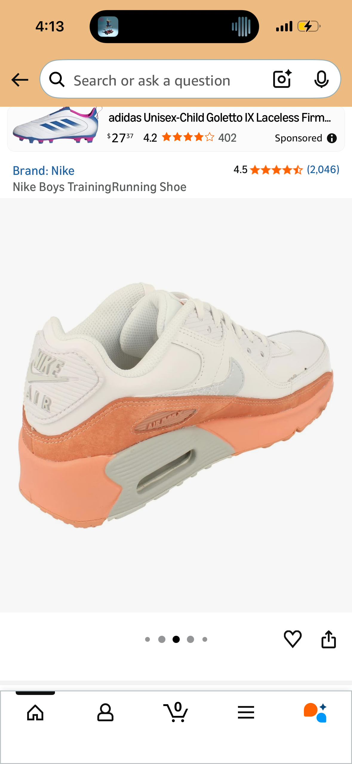 Nike Boys Training Running Shoe (Size 4.5 Big Kid)