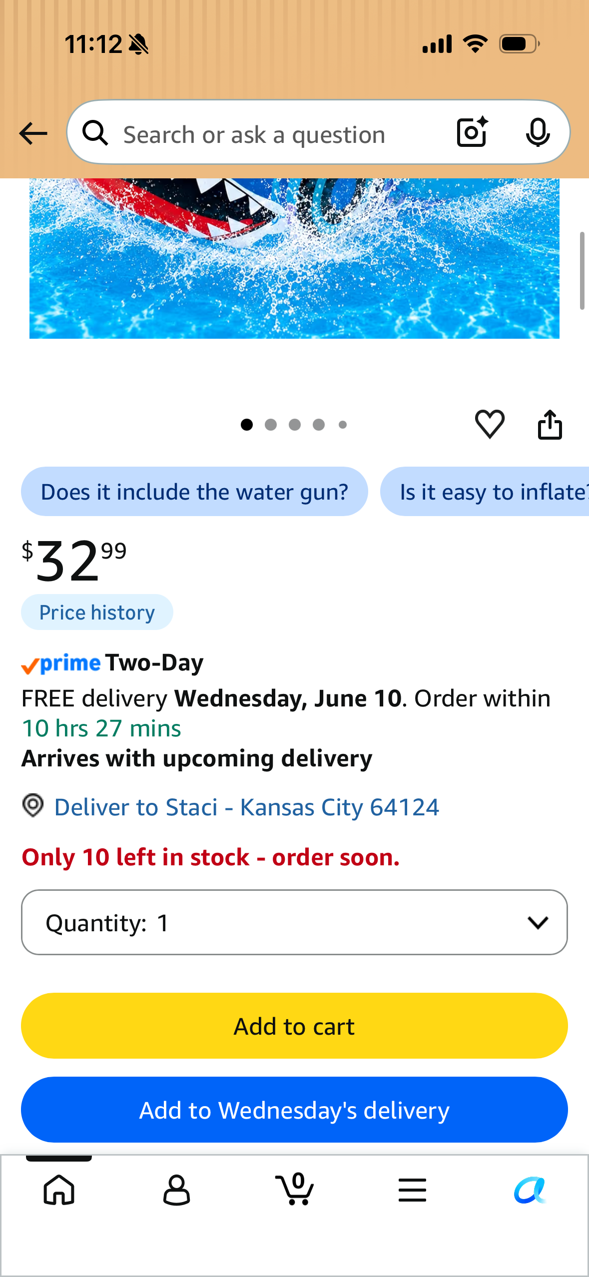 Shark Inflatable Pool Float with Water Gun for Kids, Ride-on Shark Pool Toys for Boys, Built-in Squirt Gun Unlimited Ammo, Thickened PVC, Stable Base, Summer Outdoor Beach Swimming Gift Ages 3-8