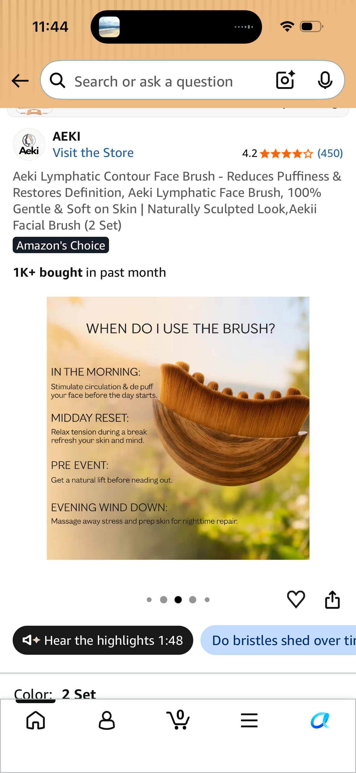 Aeki Lymphatic Contour Face Brush - Reduces Puffiness & Restores Definition, Aeki Lymphatic Face Brush, 100% Gentle & Soft on Skin | Naturally Sculpted Look,Aekii Facial Brush (2 Set)
