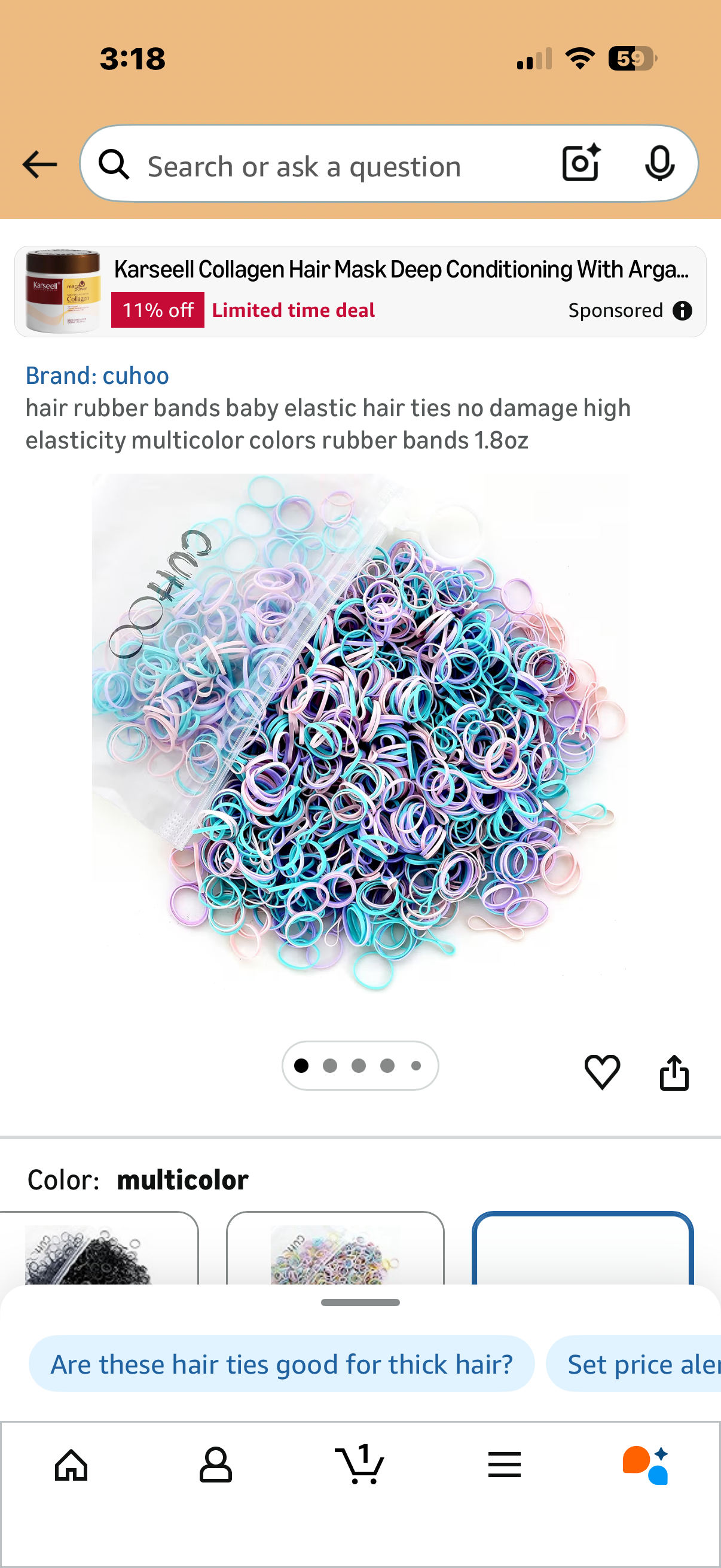 hair rubber bands baby elastic hair ties no damage high elasticity multicolor colors rubber bands 1.8oz